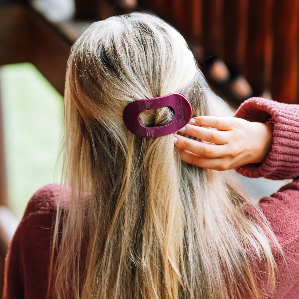 Mulberry Small Flat Round Hair Clip
