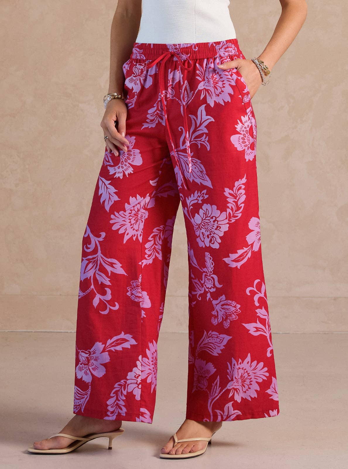 Floral Print Wide Leg Pant