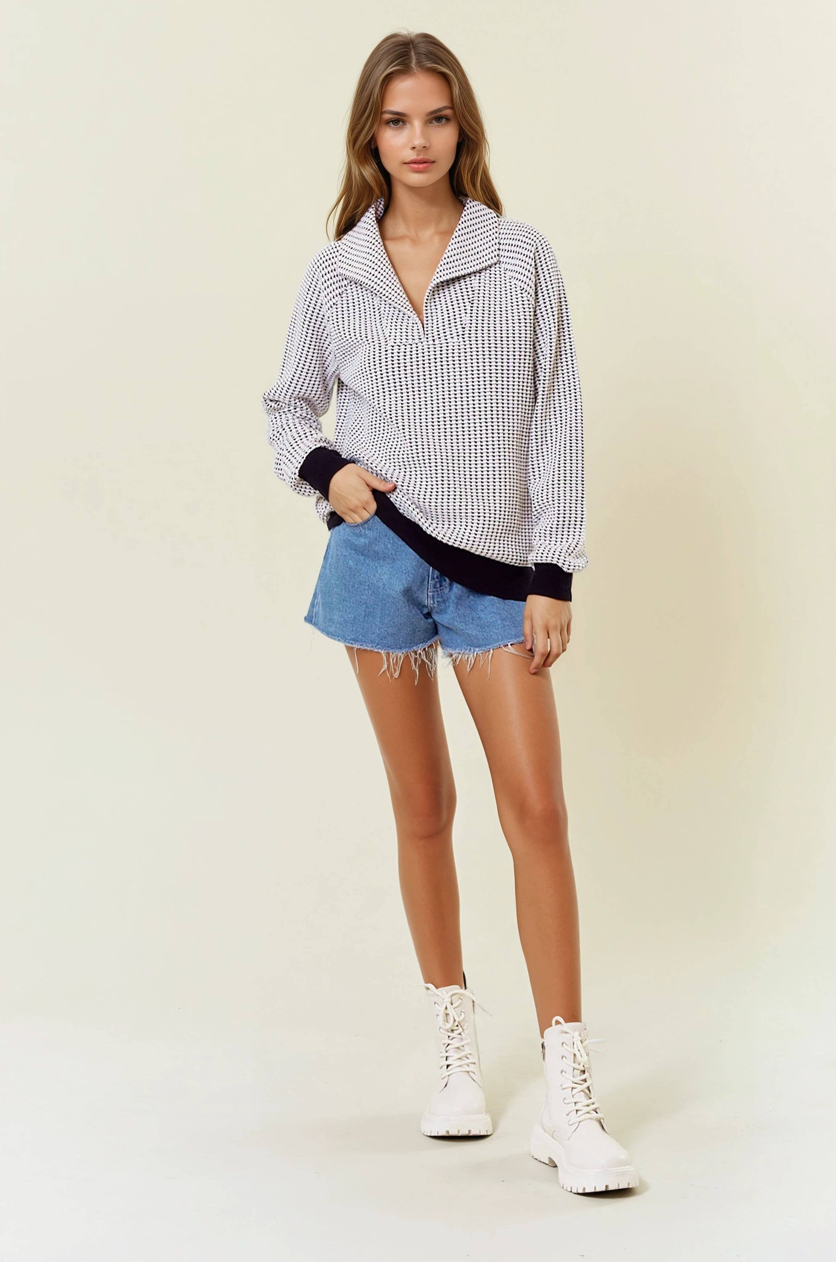 Two-Tone Oversized Sweatshirt