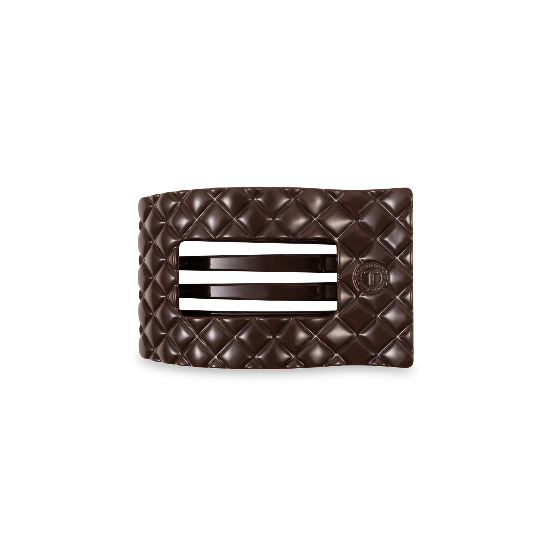 Flat Rectangle Hair Clip | Small | Truly Taupe Quilted