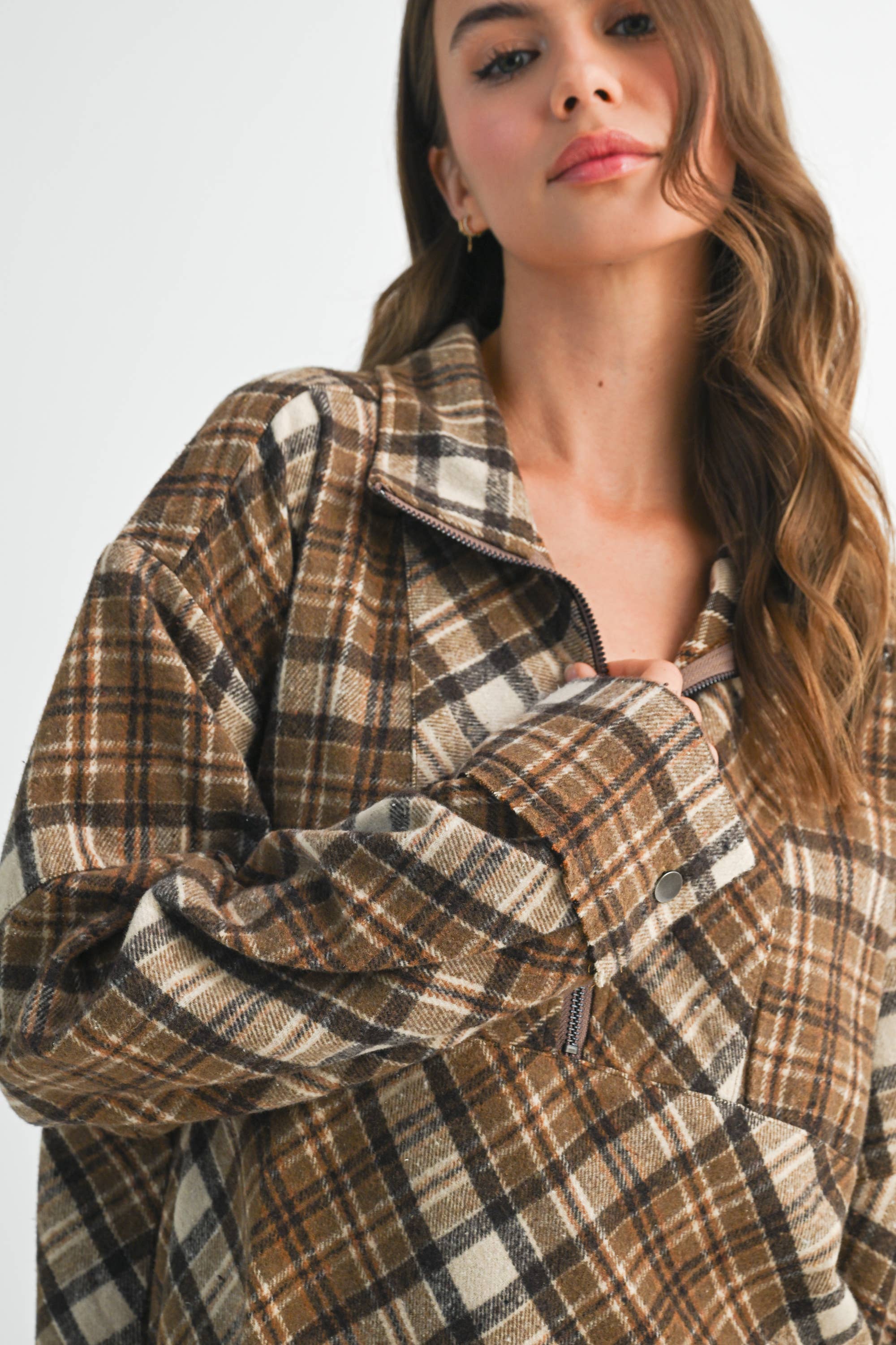 Mya Plaid Pullover