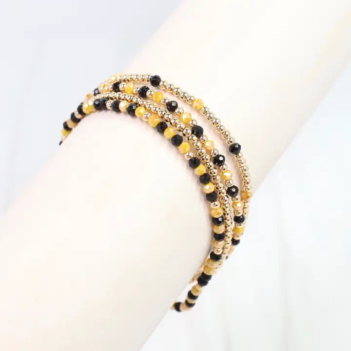 Black/Gold Beaded Bracelet