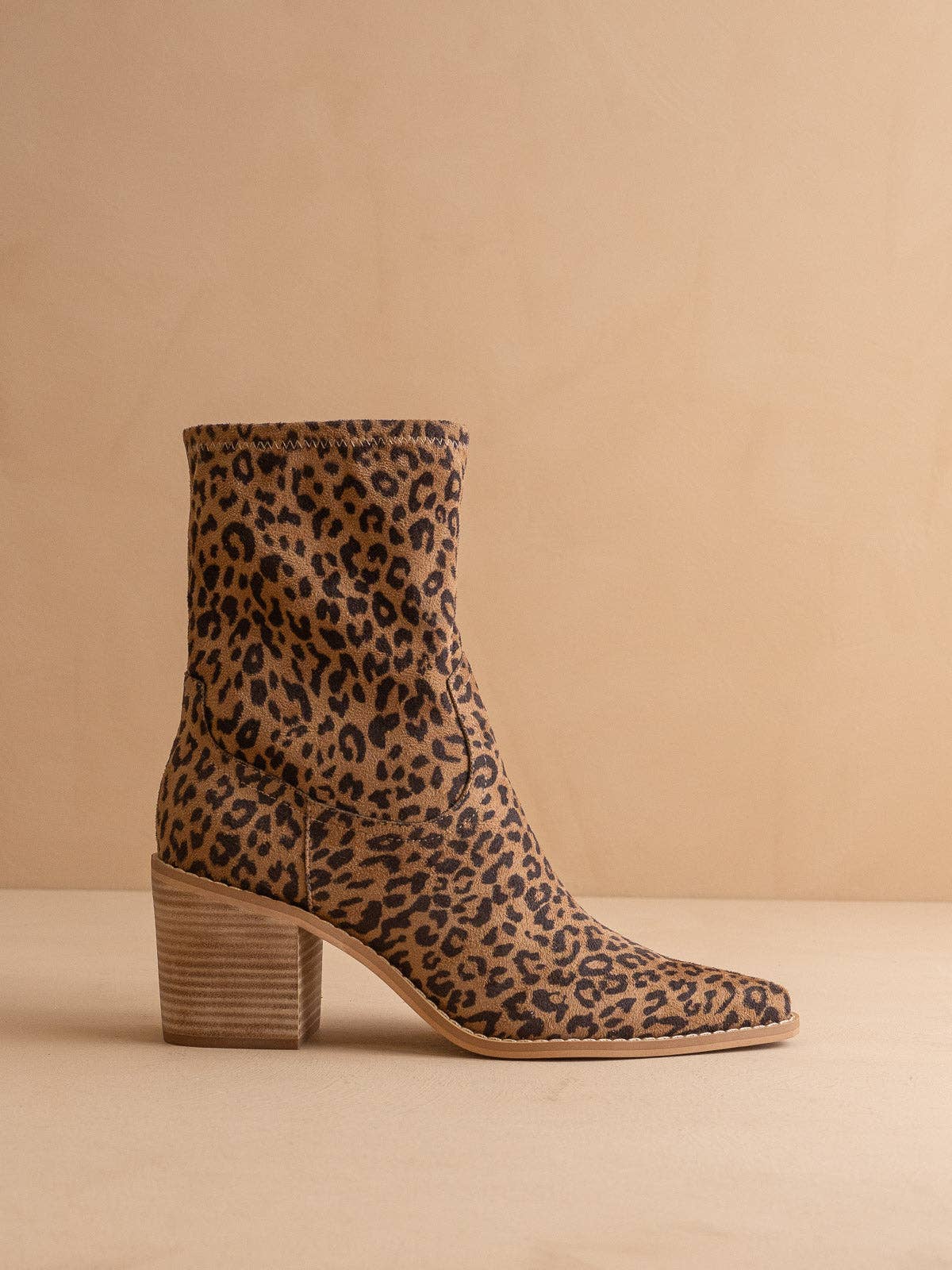 The Vienna | Leopard Sleek ankle hugging bootie