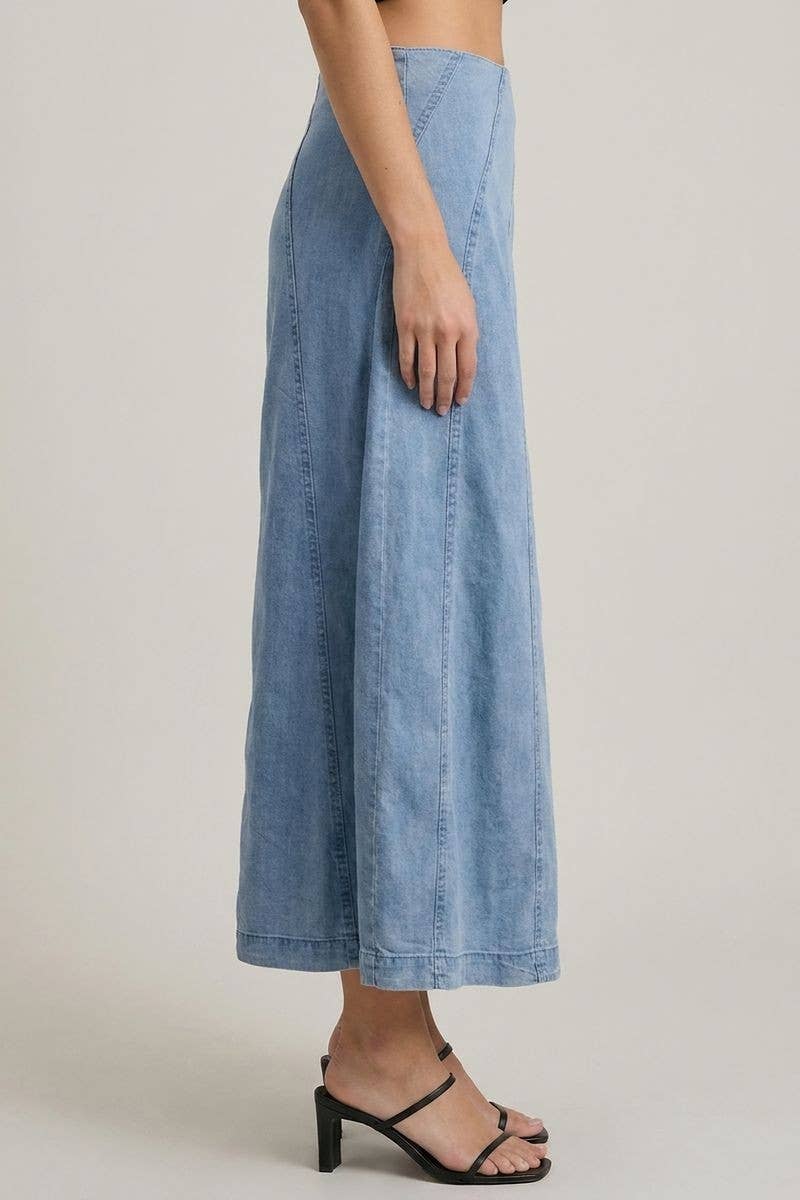 DENIM MIDI SKIRT