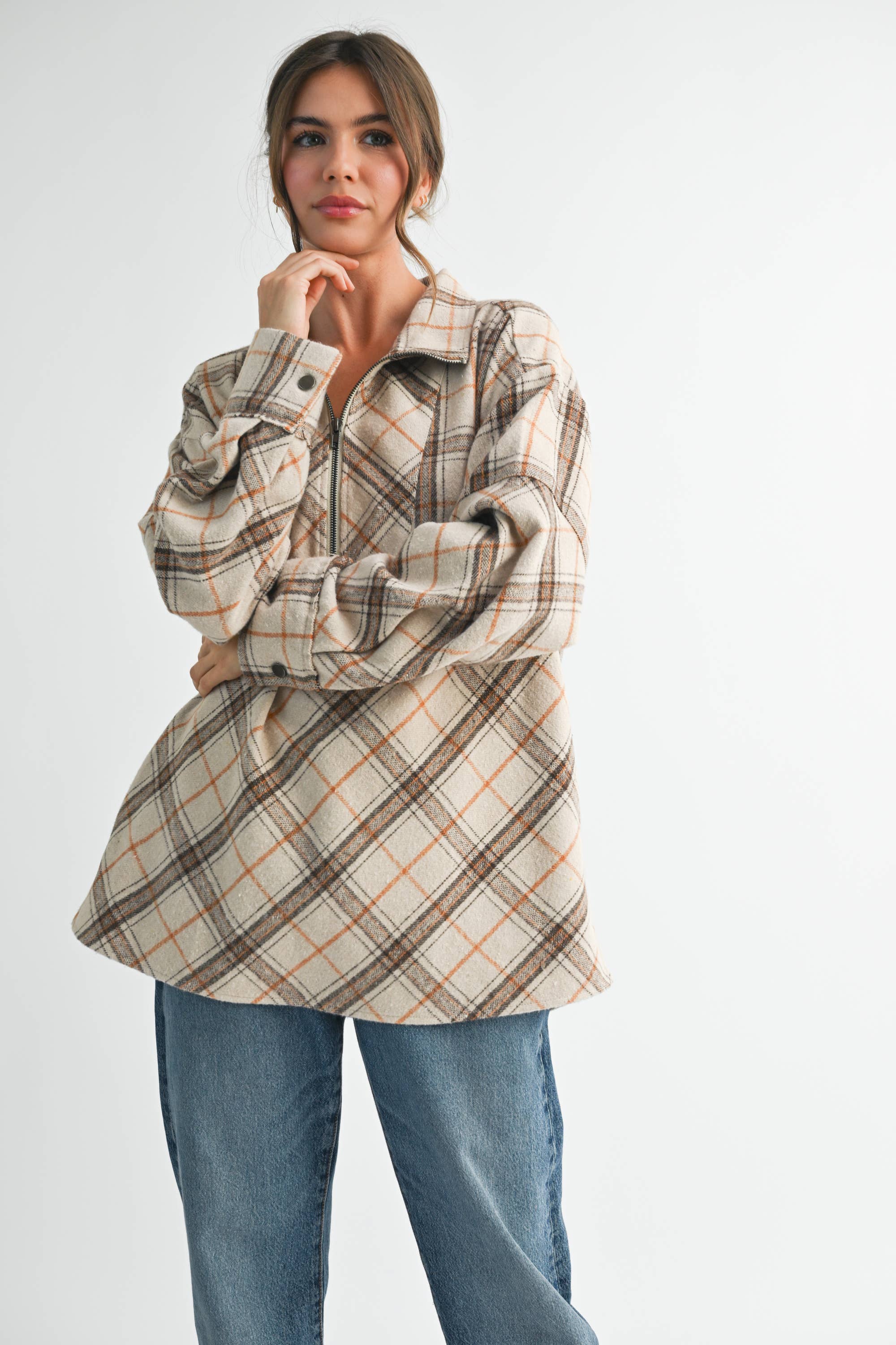 Mya Plaid Pullover
