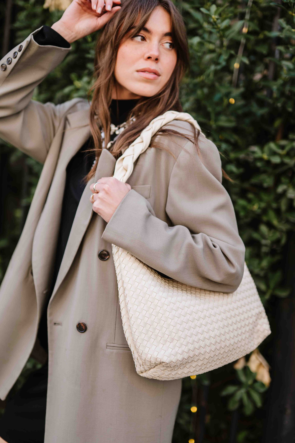 Kelly Woven Convertible Shoulder Bag