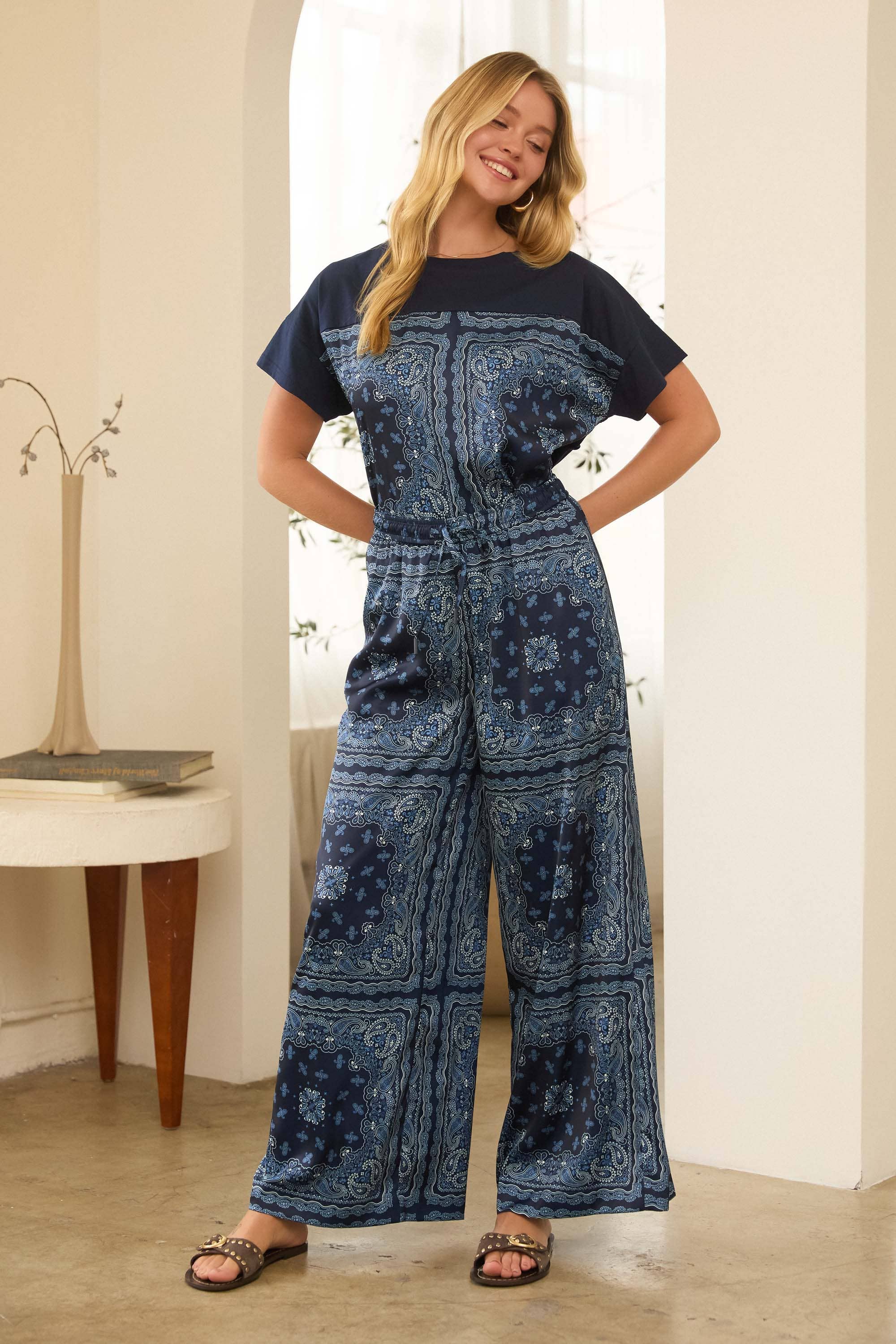 BANDANA PRINT PANTS