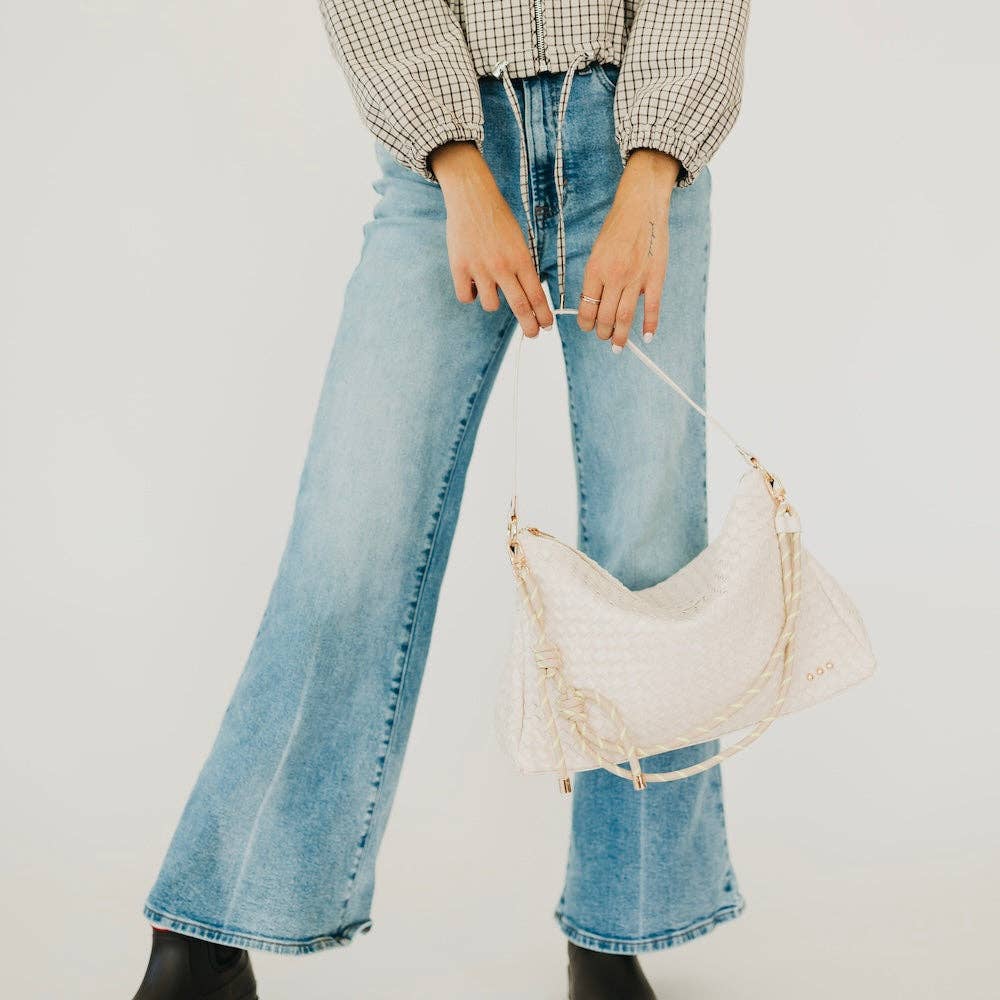 Woven Nikki Slouchy Shoulder Bag