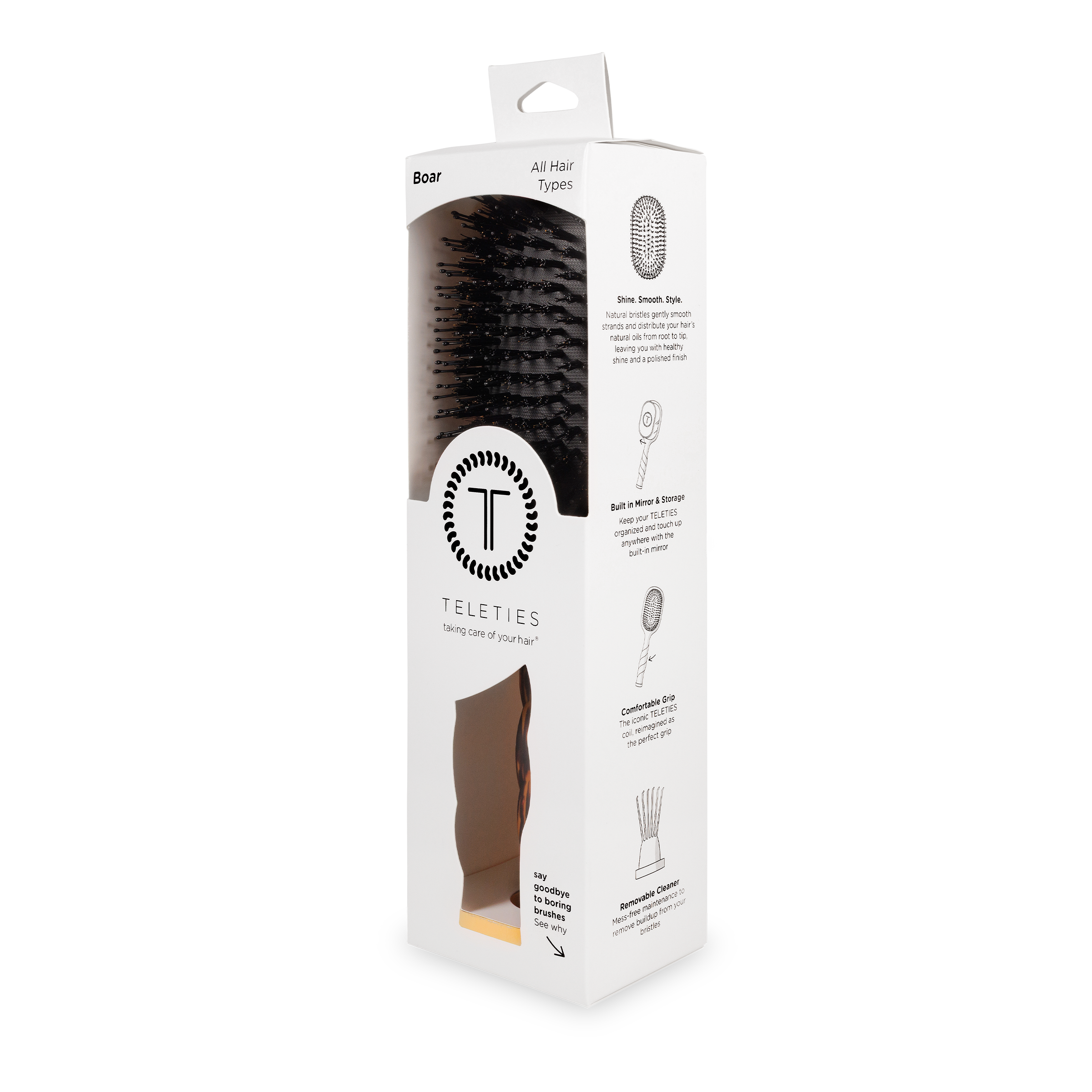 Boar Bristle Hair Brush | Tortoise
