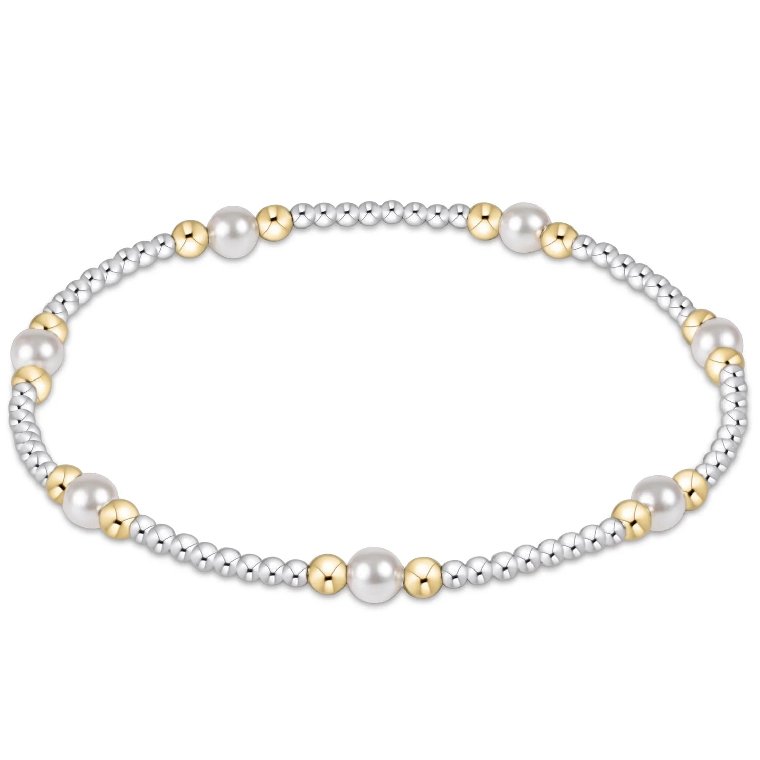 Purpose Pearl 4mm Bead Bracelet - Mixed Metals