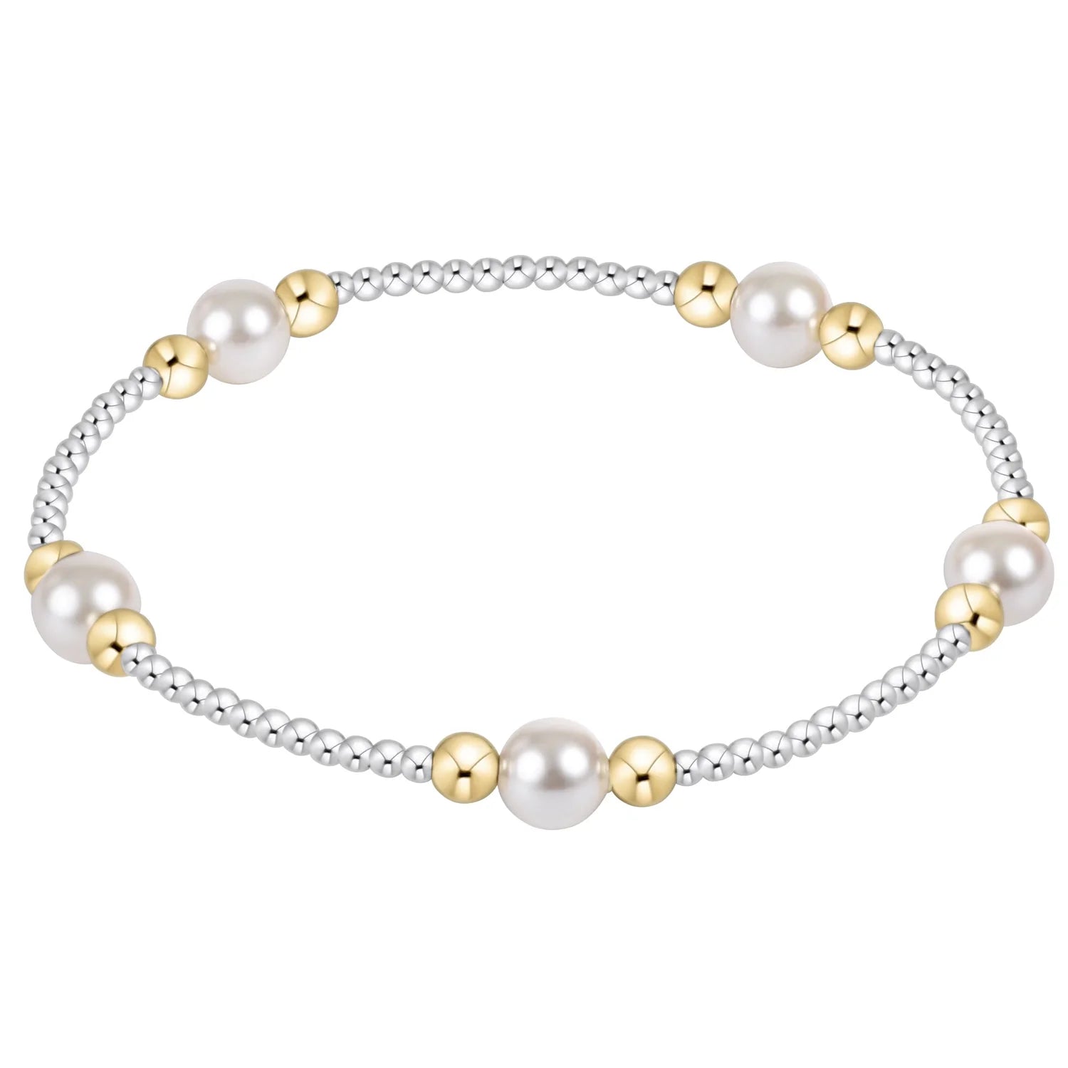 Purpose Pearl 6mm Bead Bracelet - Mixed Metals