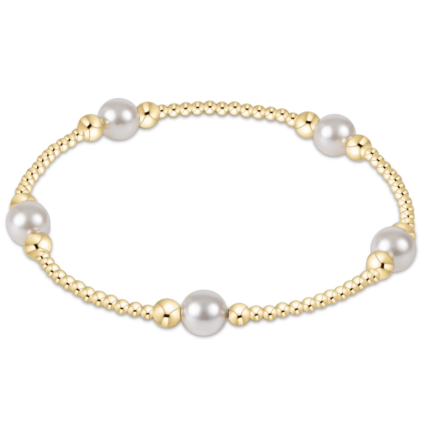 Purpose Pearl 6mm Bead Bracelet - Gold