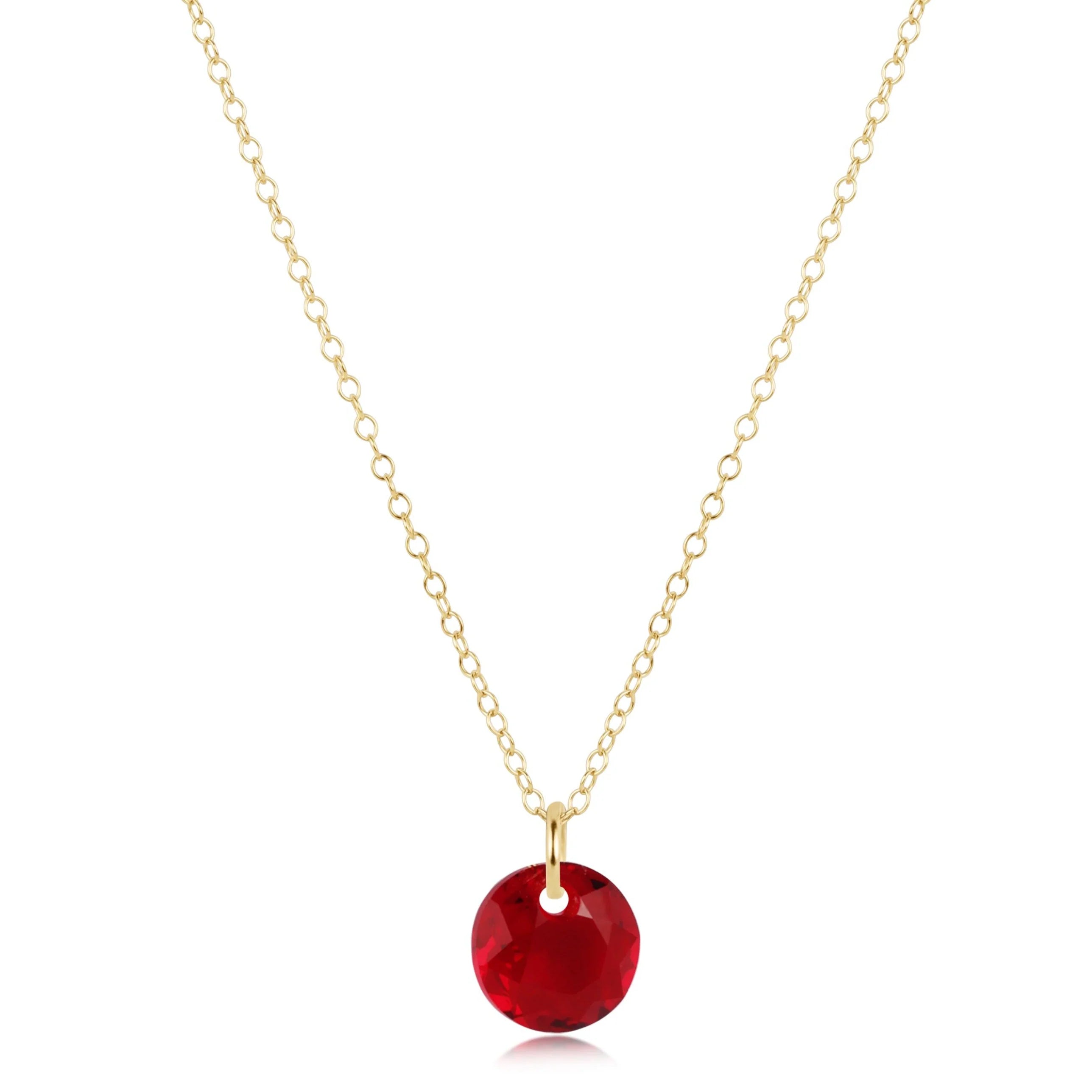 16" Necklace Gold - Reflection Small Charm - January