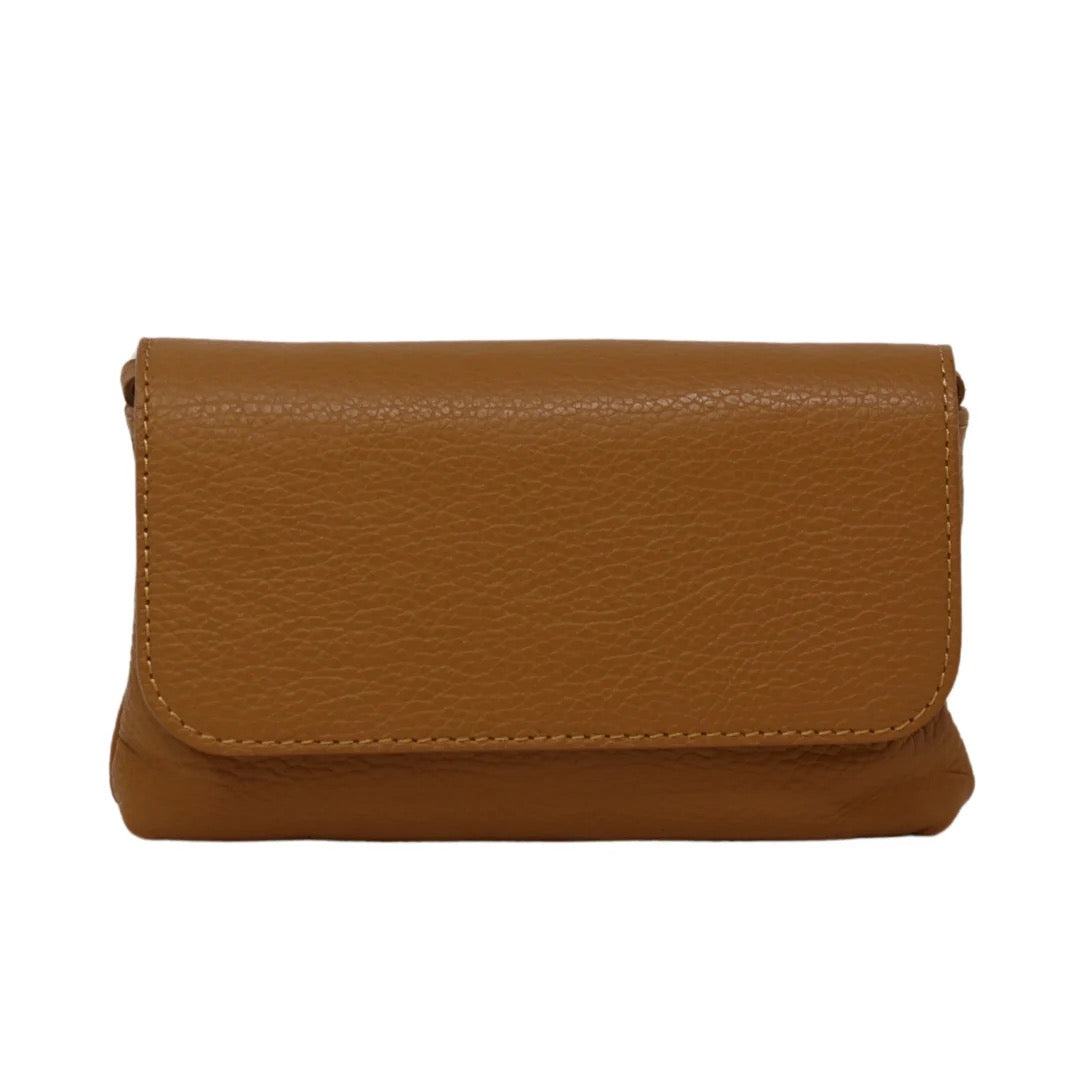 GENUINE ITALIAN LEATHER CROSSBODY CLUTCH