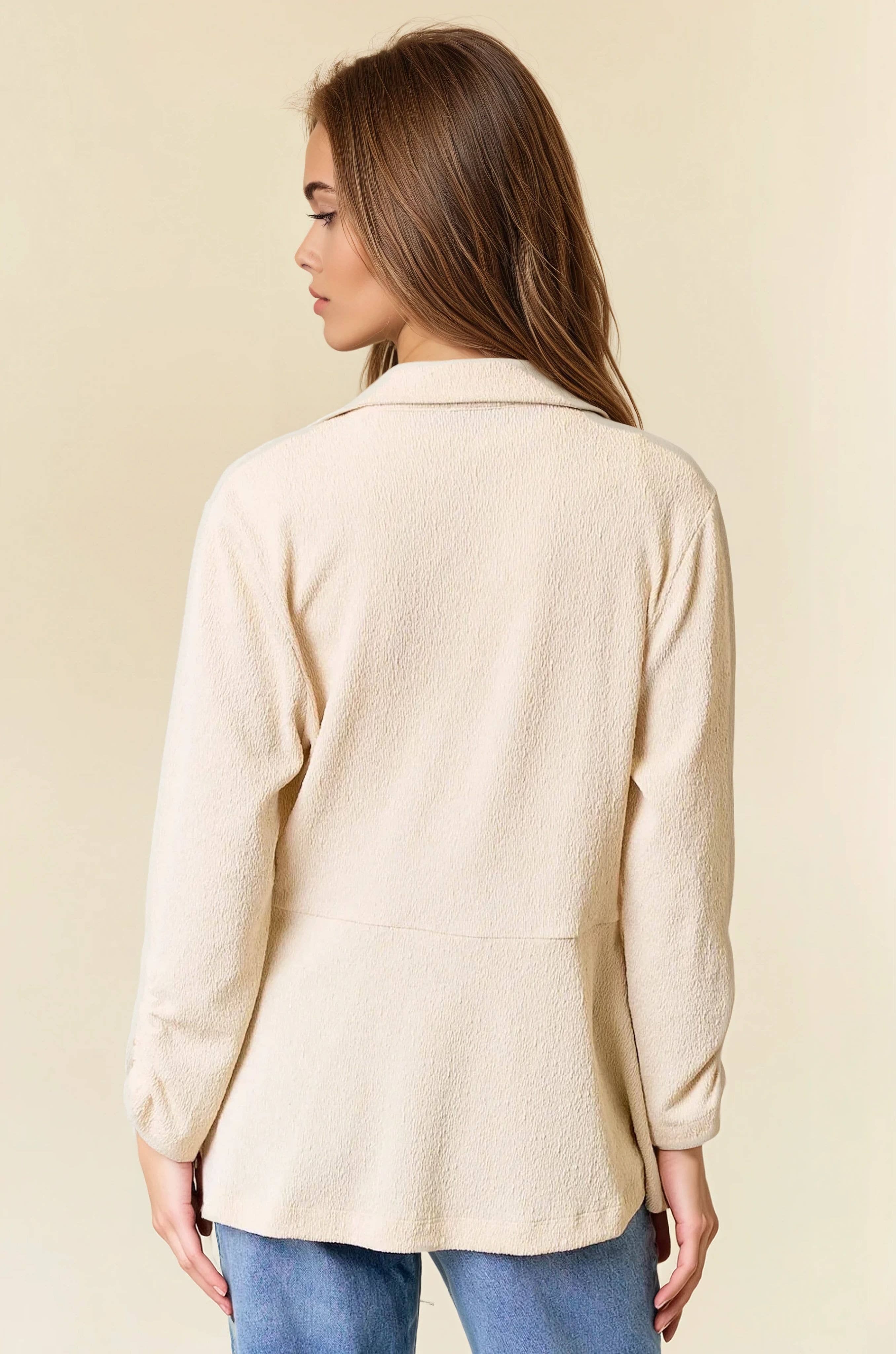 Cinched Sleeve Blazer