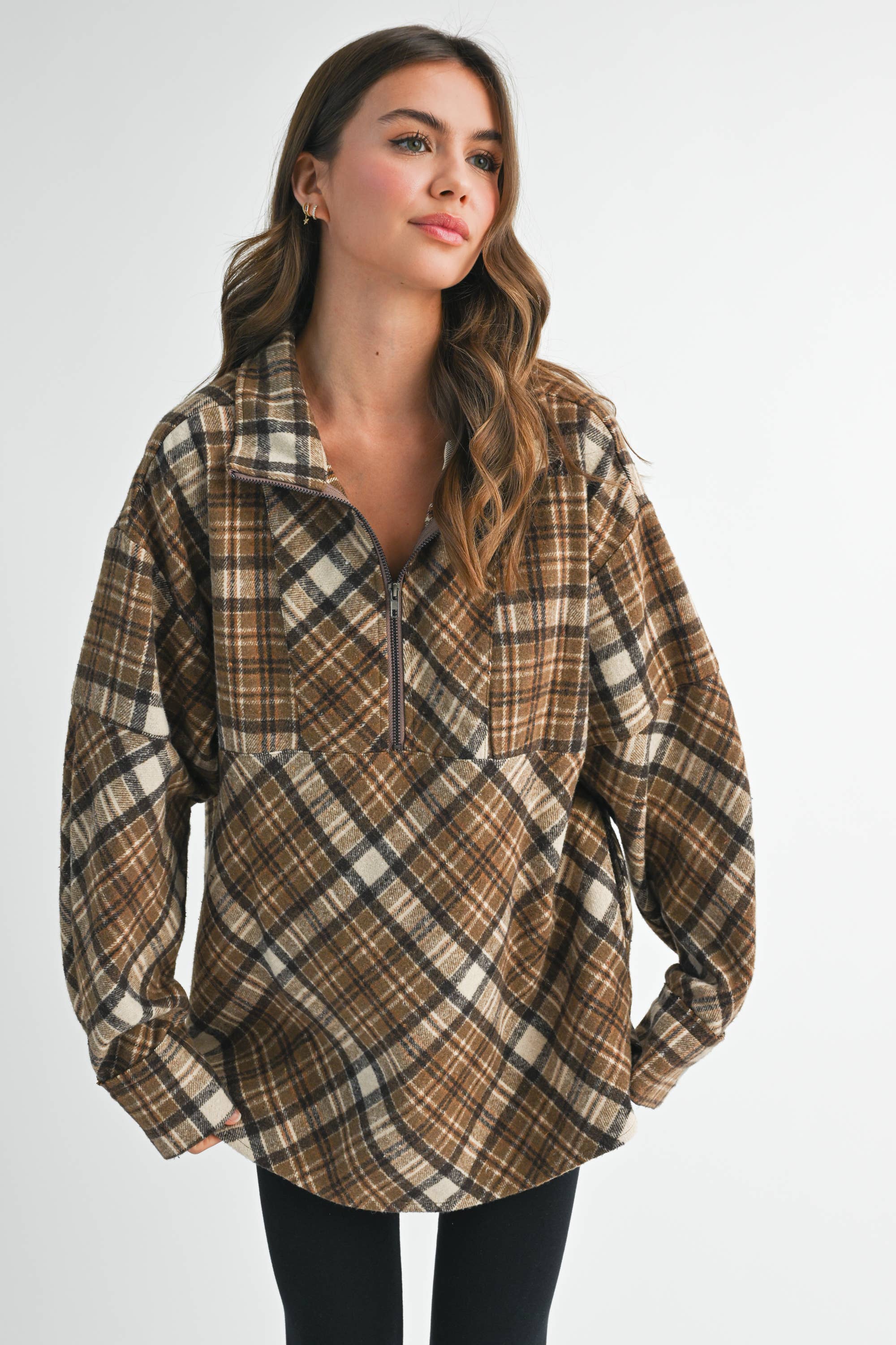 Mya Plaid Pullover