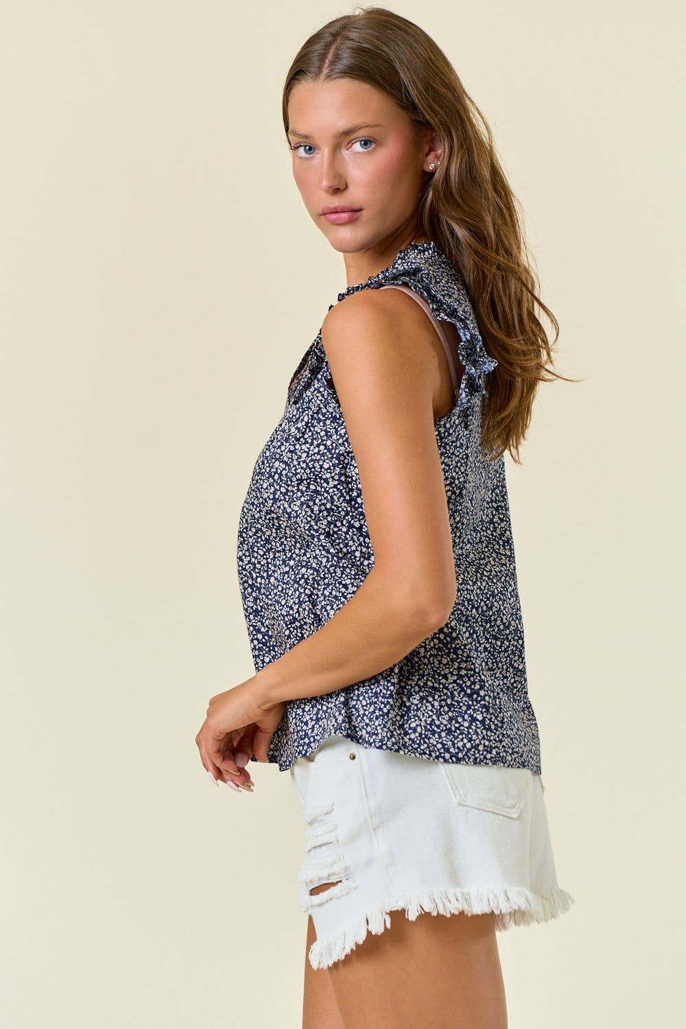 Floral Cap Sleeve Top