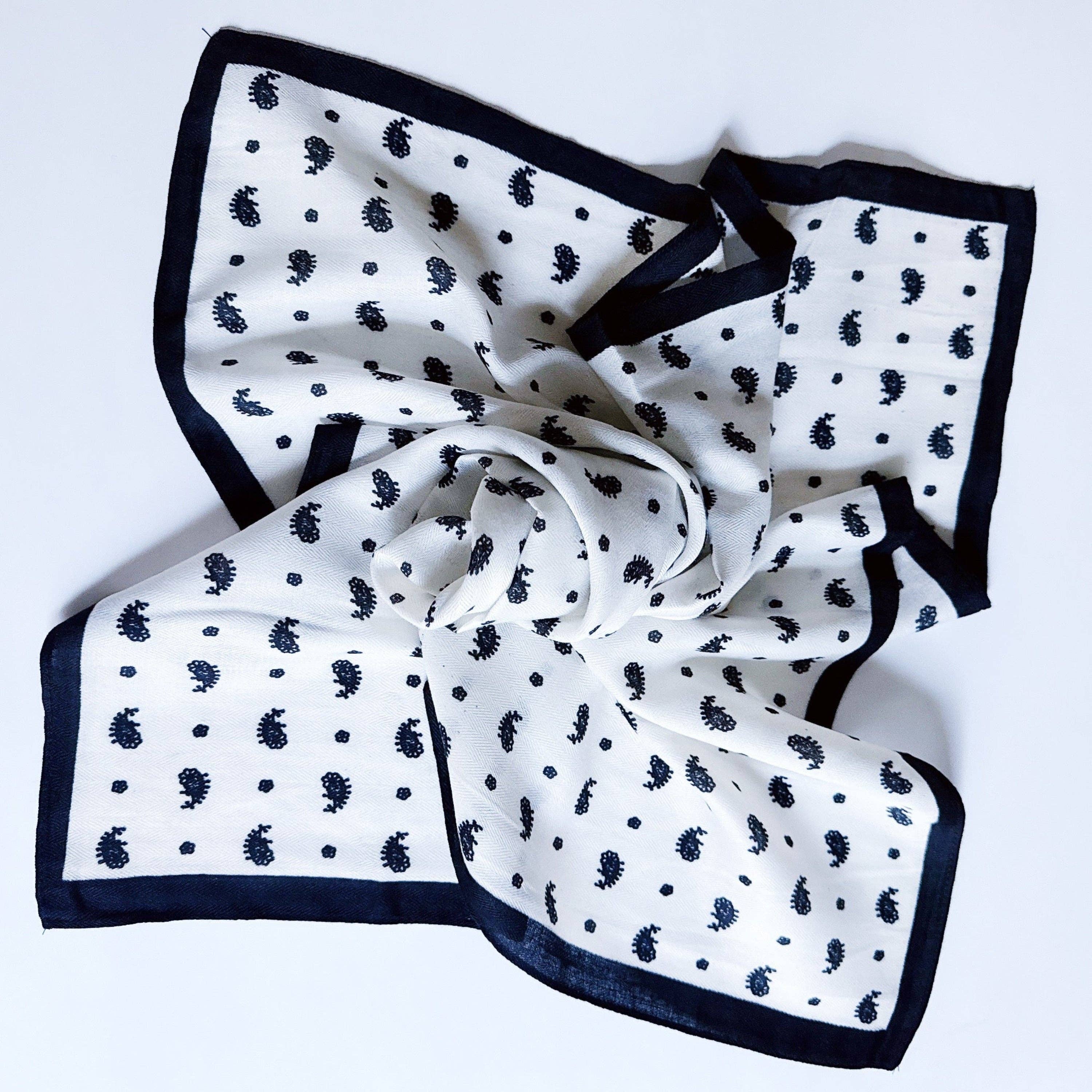 Textured Style Square Scarf – Versatile Accent for Hair, Neck & Handbags