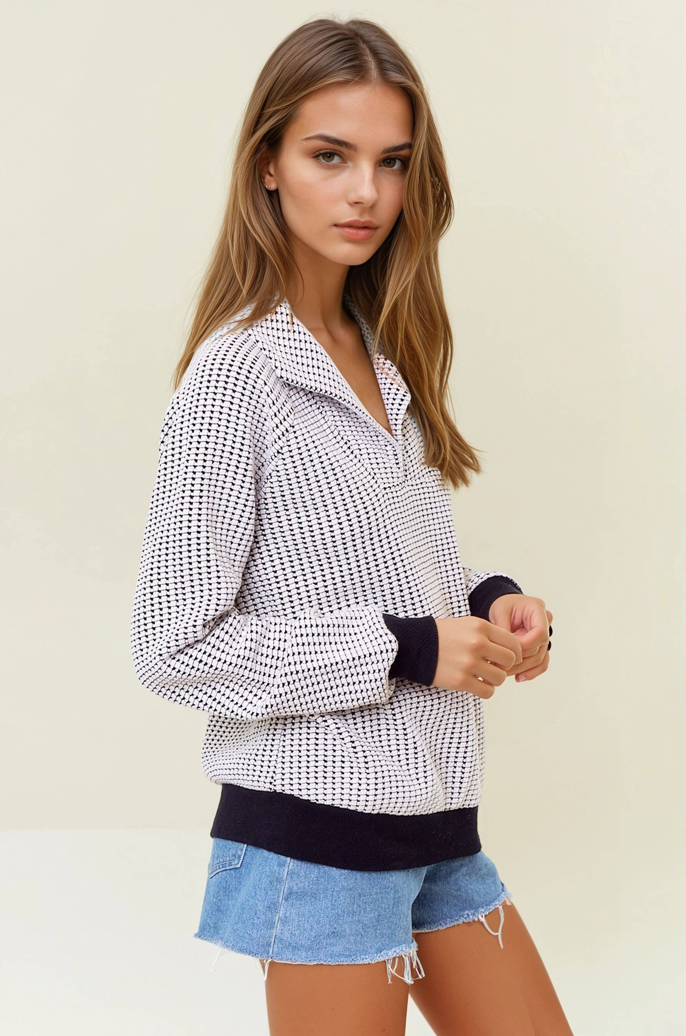 Two-Tone Oversized Sweatshirt