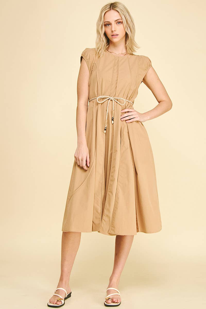 STITCH DETAILED MIDI DRESS