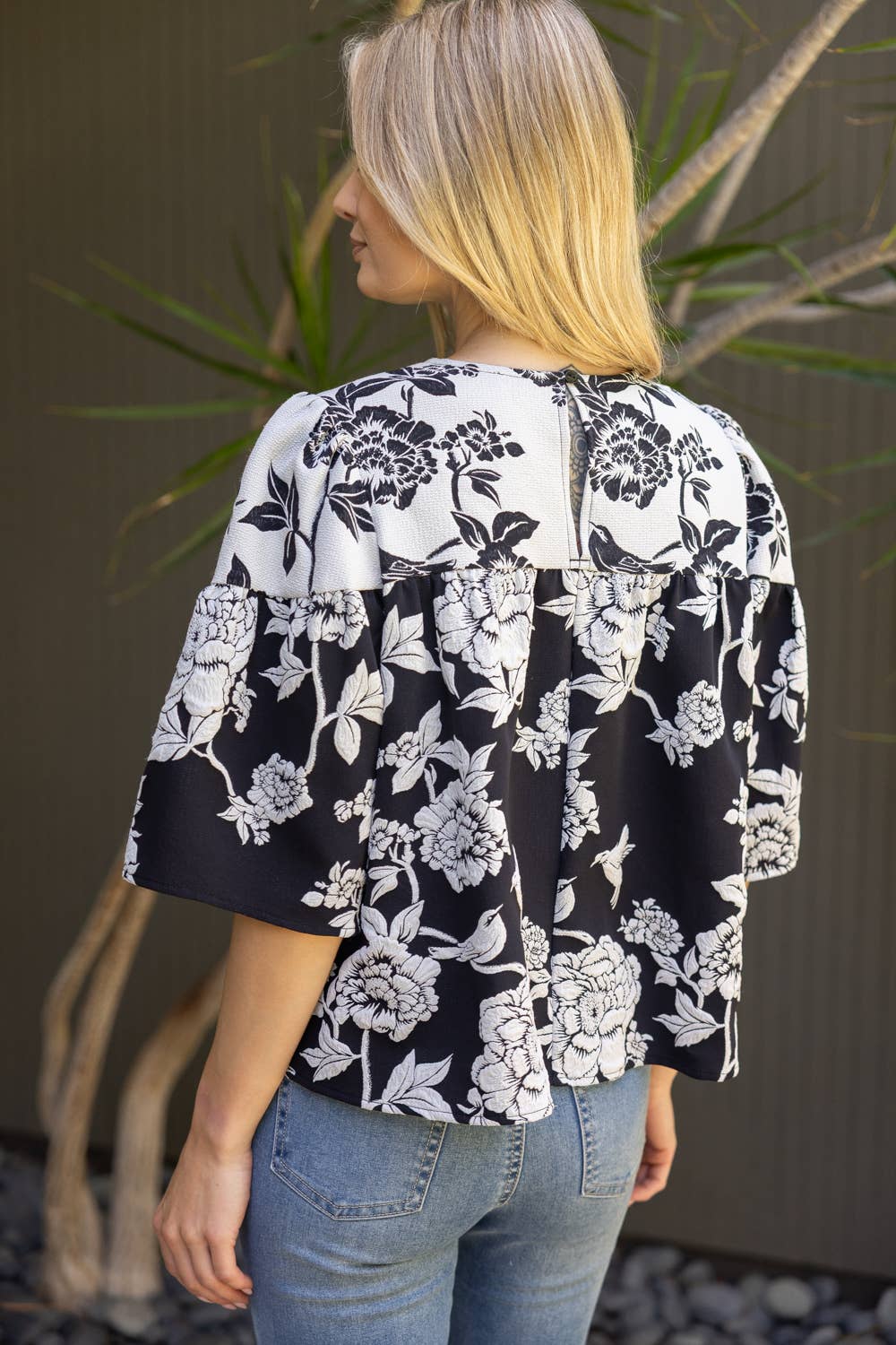 Floral Jaquard Top