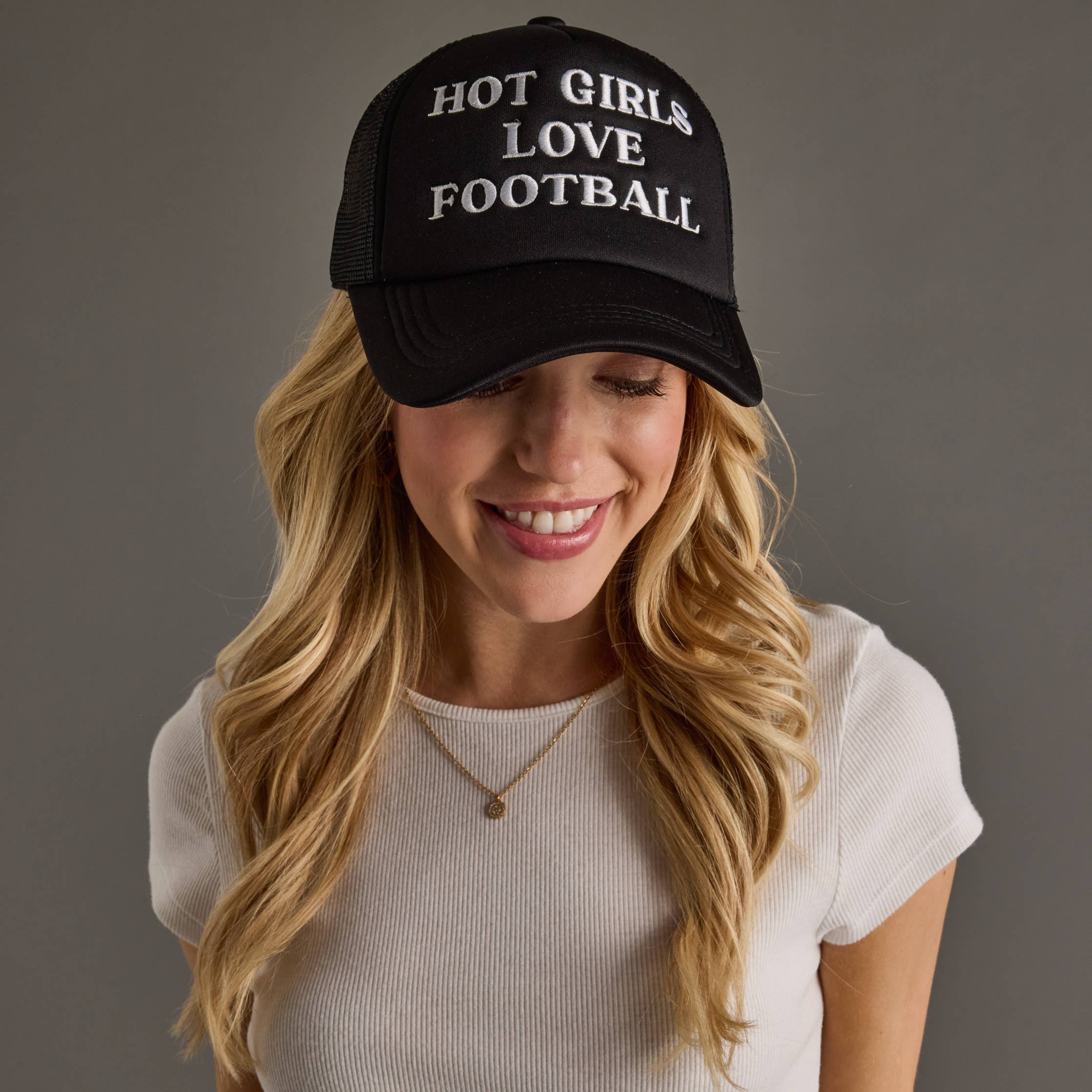 Hot Girls Love Football Trucker Hat