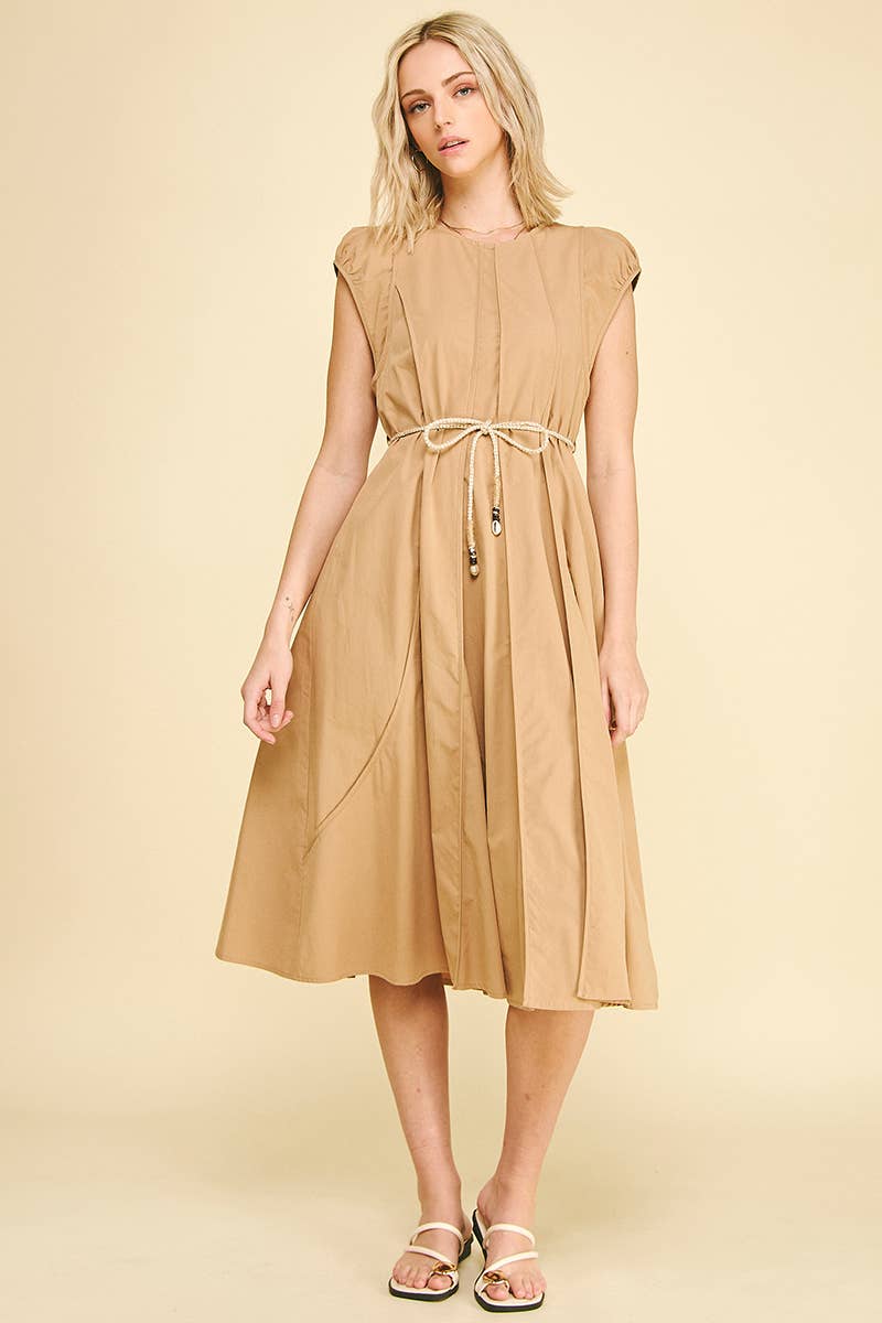 STITCH DETAILED MIDI DRESS