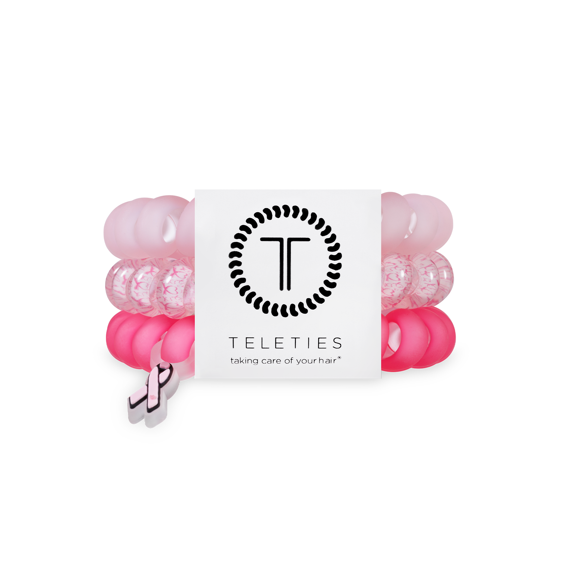 Spiral Hair Coils | Large | Pink Ribbon Power Hair Ties