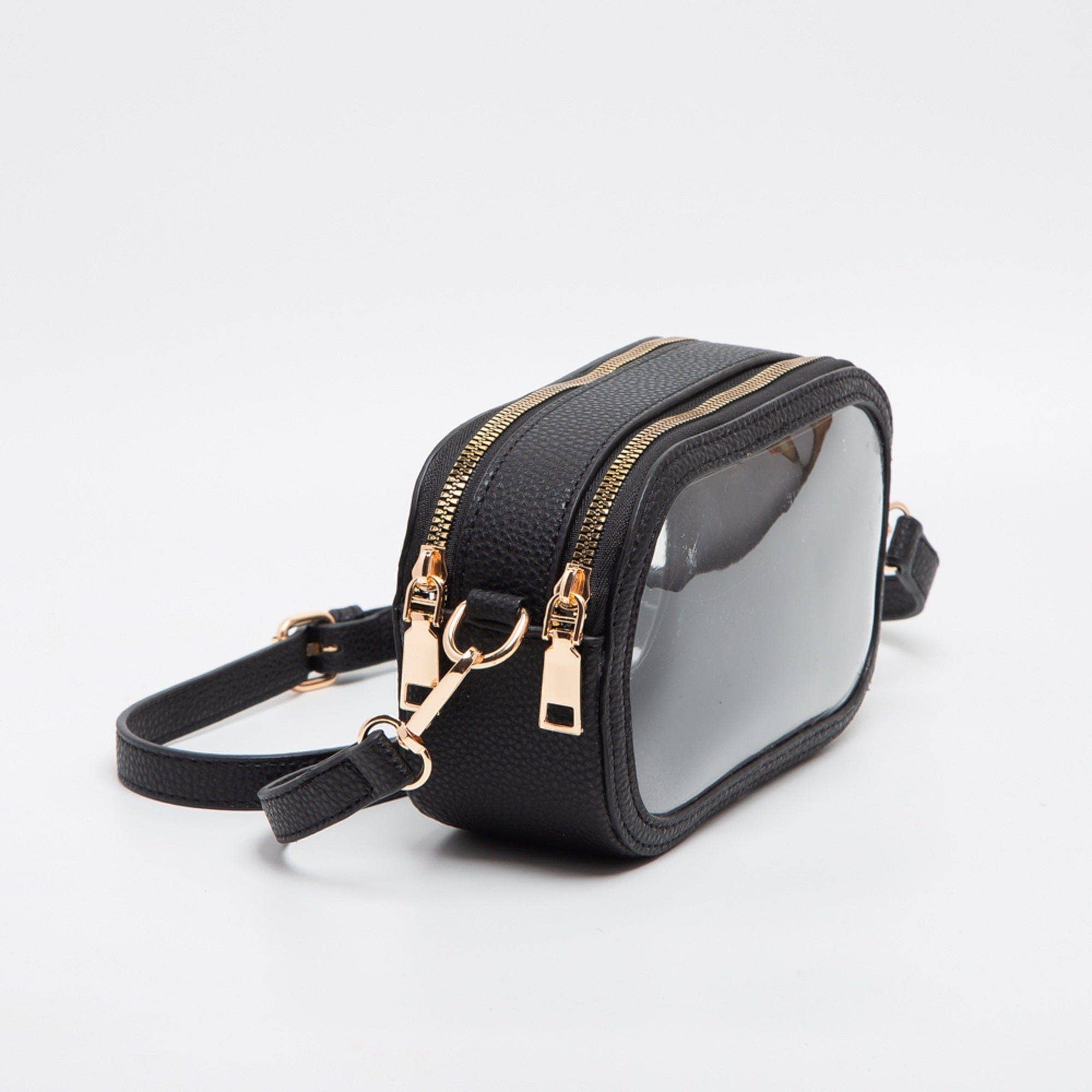 Double Zipper Oval Clear Bag