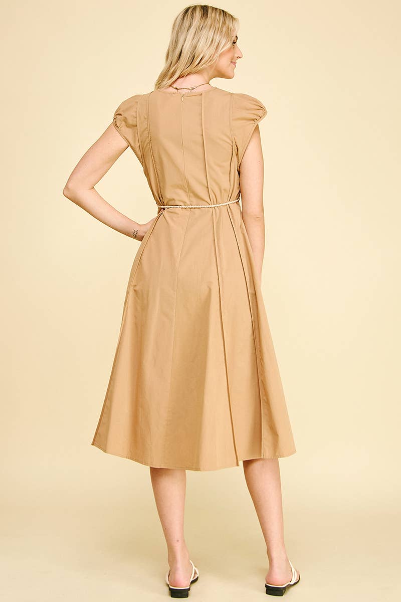 STITCH DETAILED MIDI DRESS