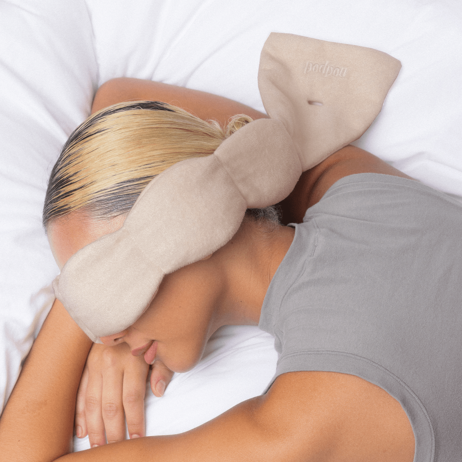 Latte Weighted Sleep Mask - Eye Mask
