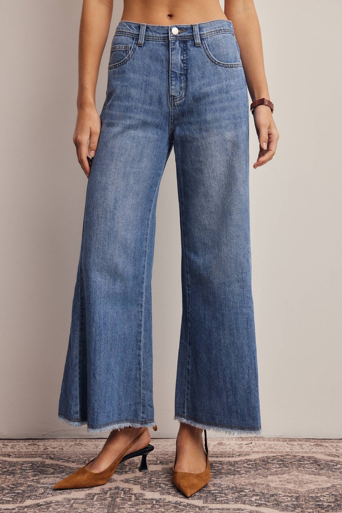 Wide Leg Denim Jeans