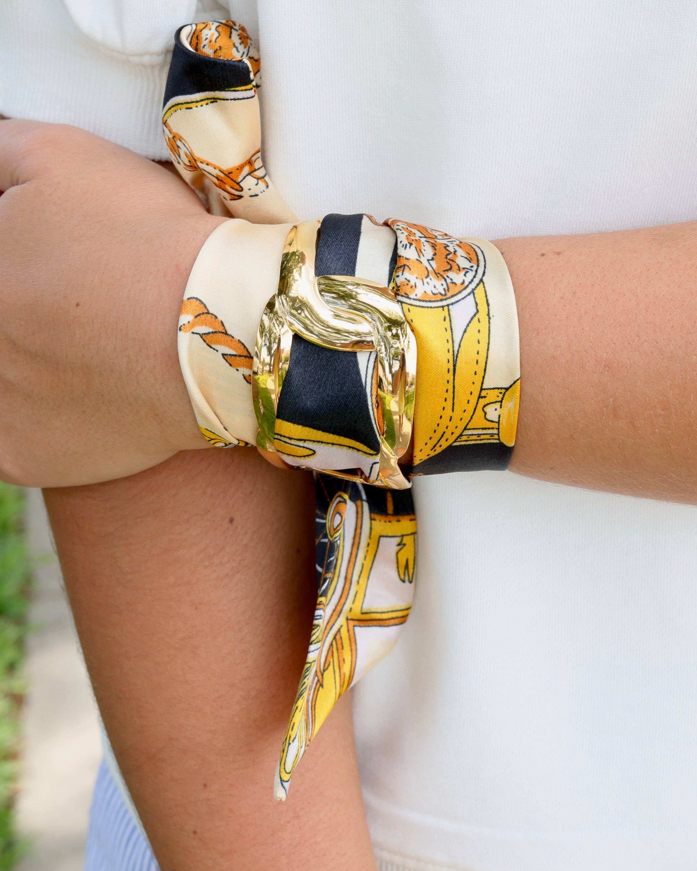 Sedgefield Scarf Bracelet Black Gold