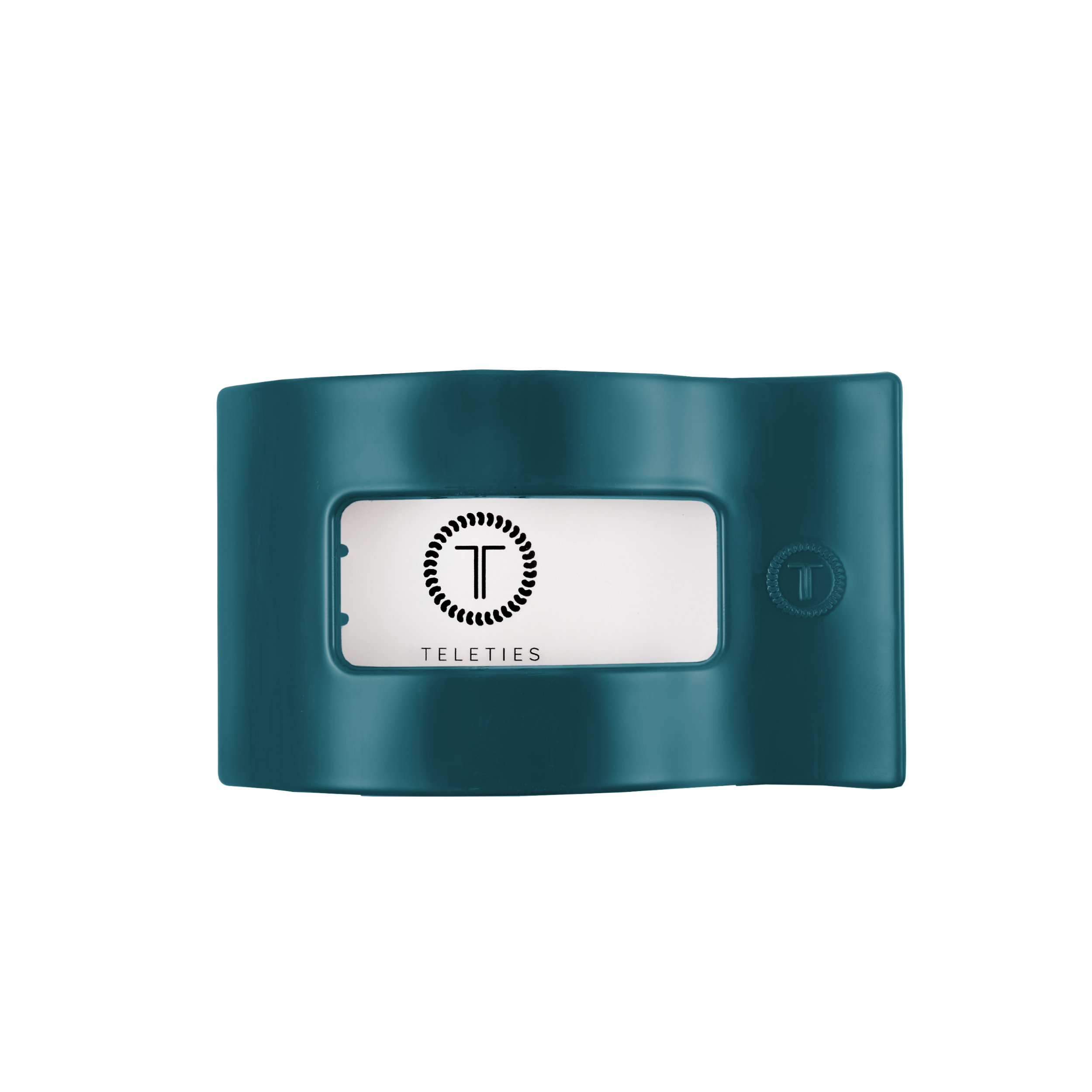 Teal With It Medium Flat Rectangle Hair Clip