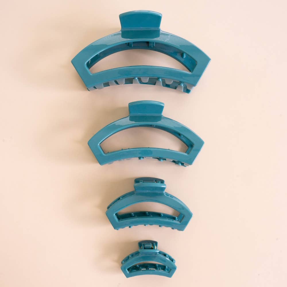 Open Teal With It Medium Hair Clip