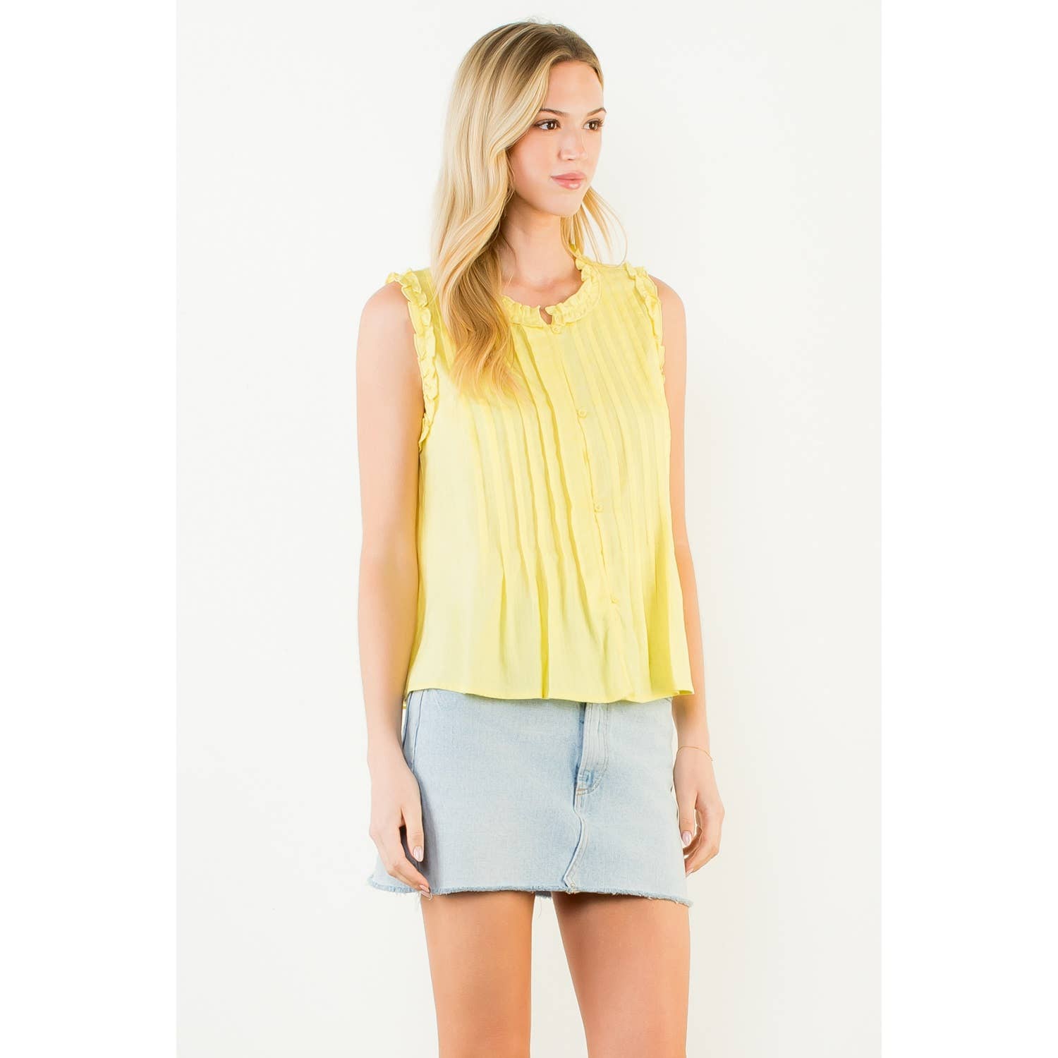 Sleeveless Ruffle Top