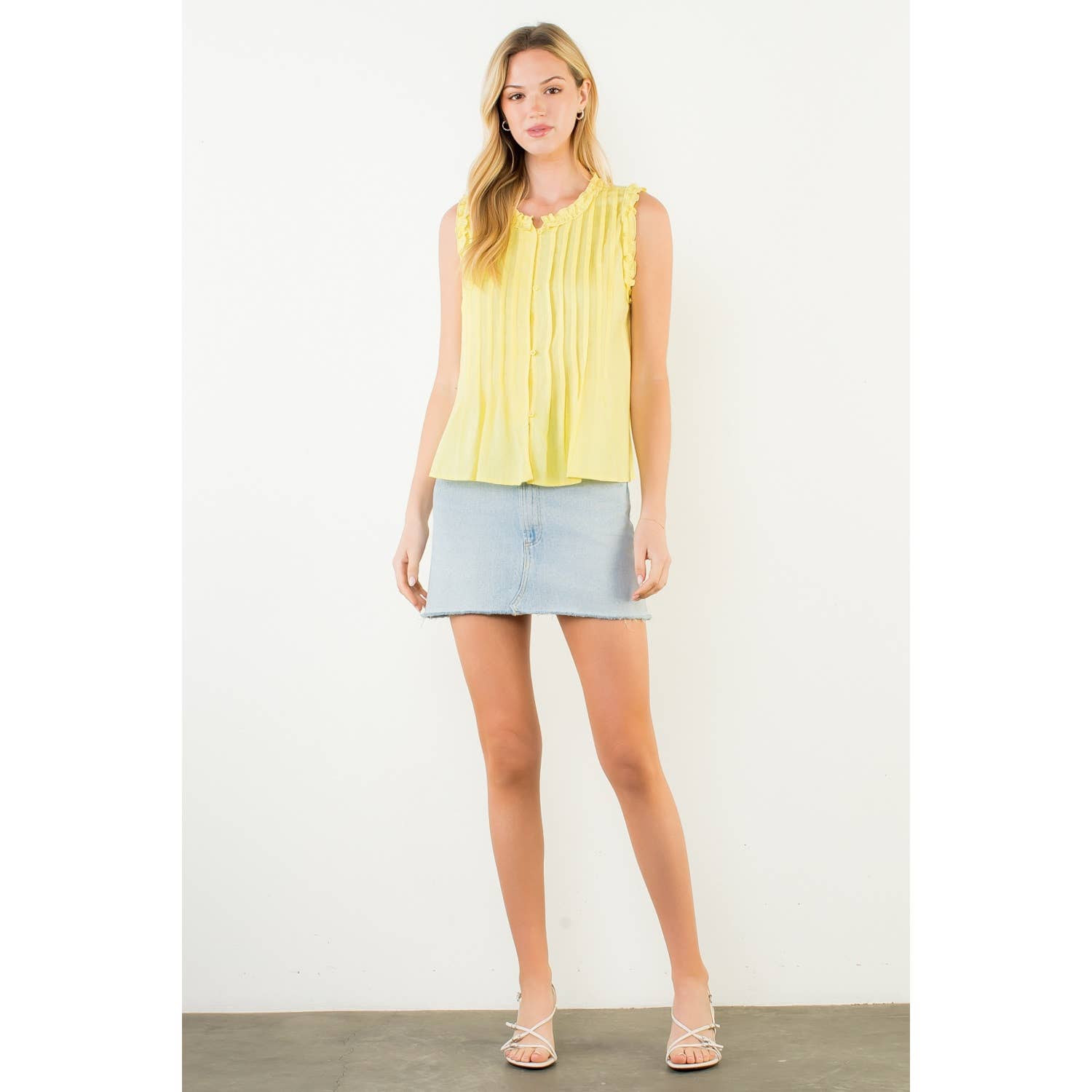 Sleeveless Ruffle Top