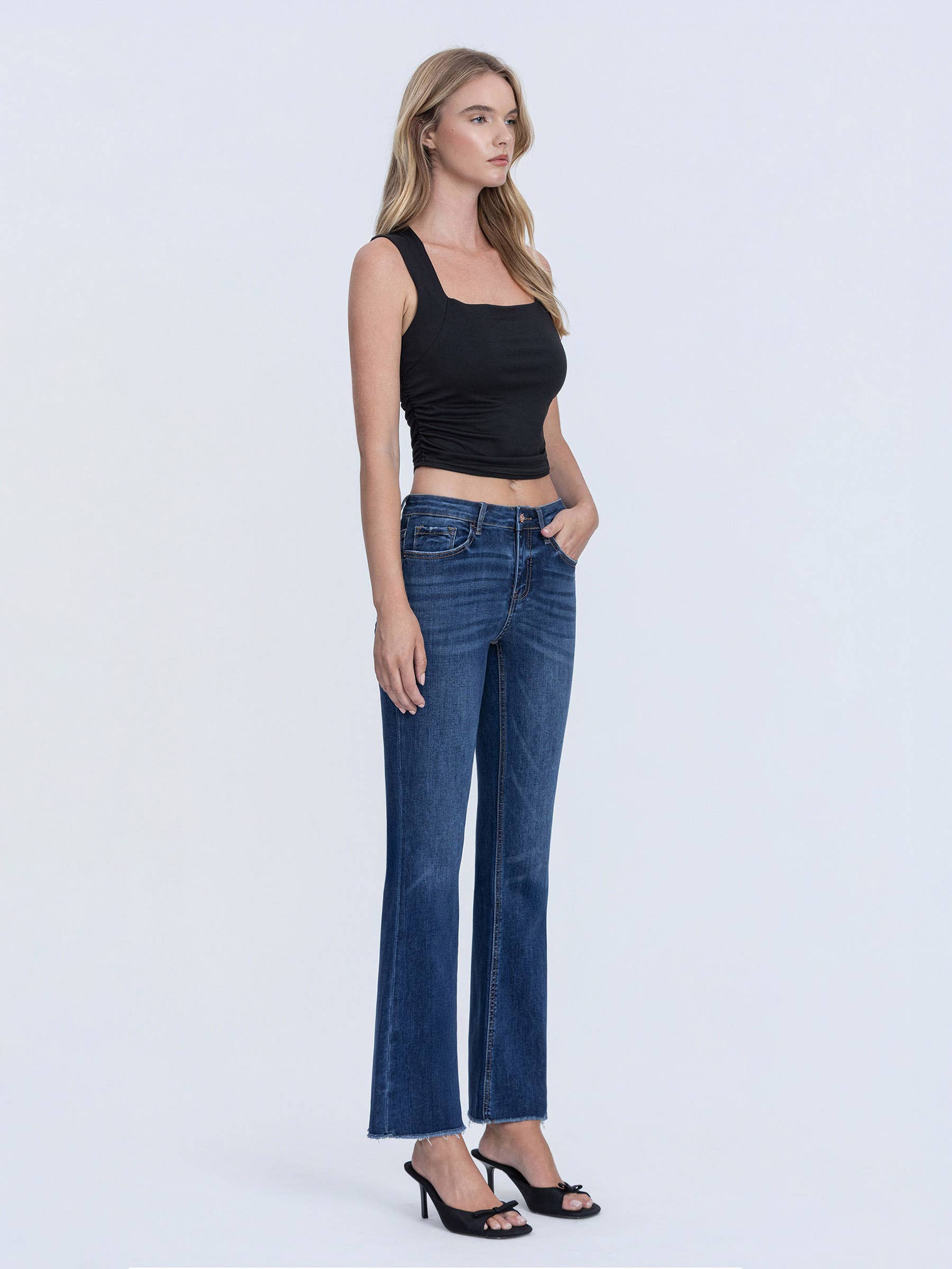 Privilege - MID RISE KICK FLARE JEANS