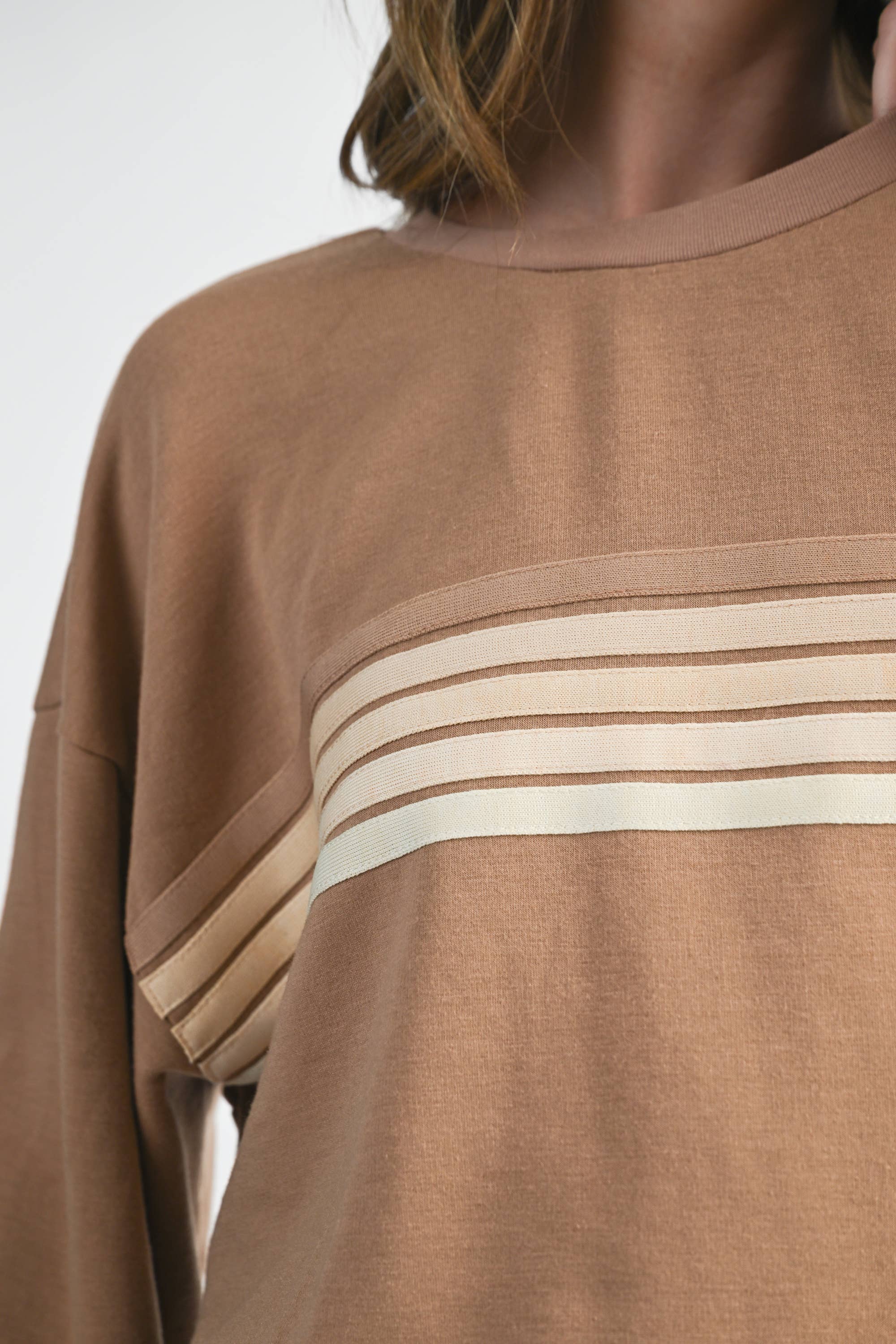 Retro Ombre Stripe Graphic Sweatshirt