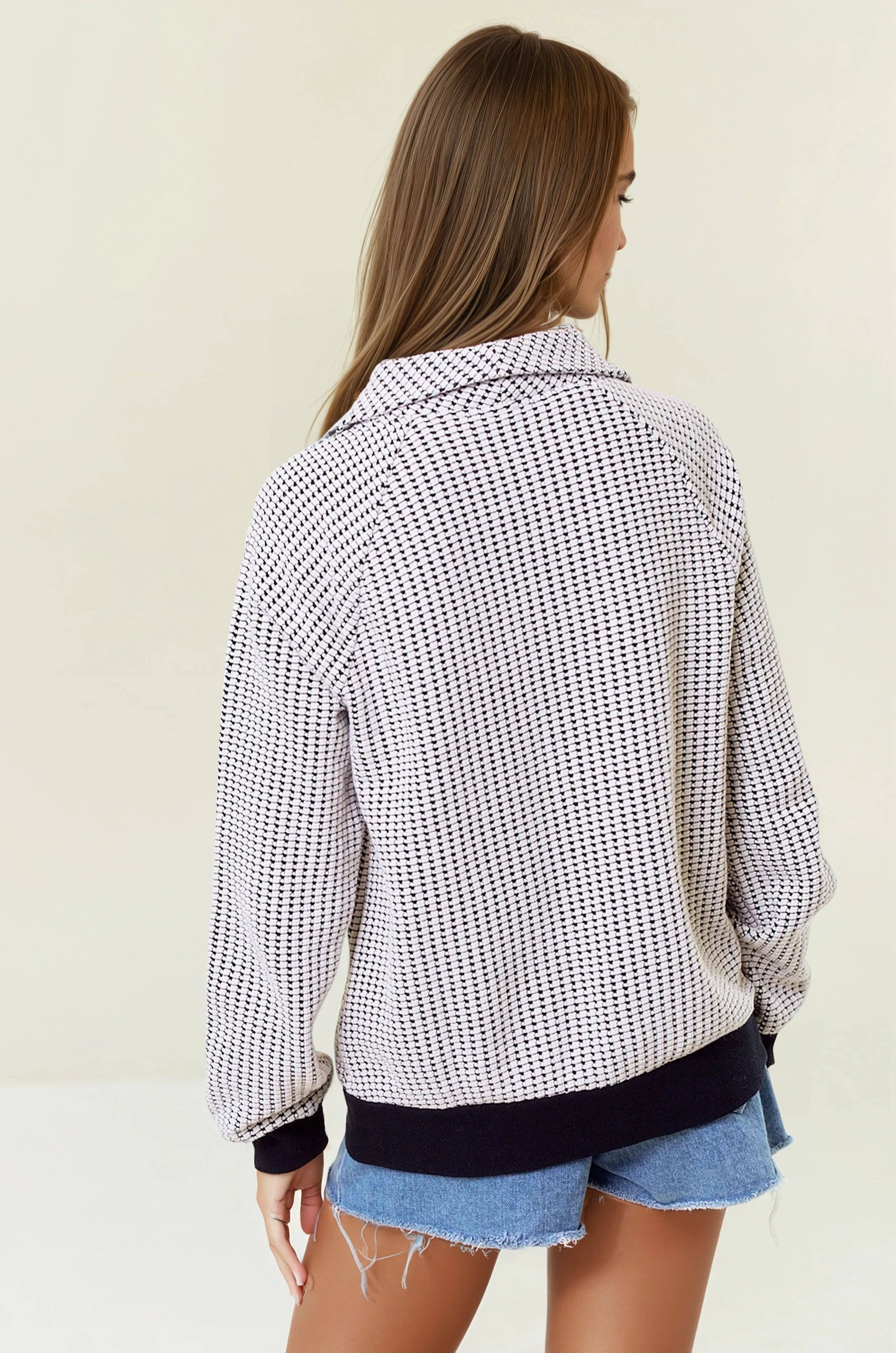 Two-Tone Oversized Sweatshirt