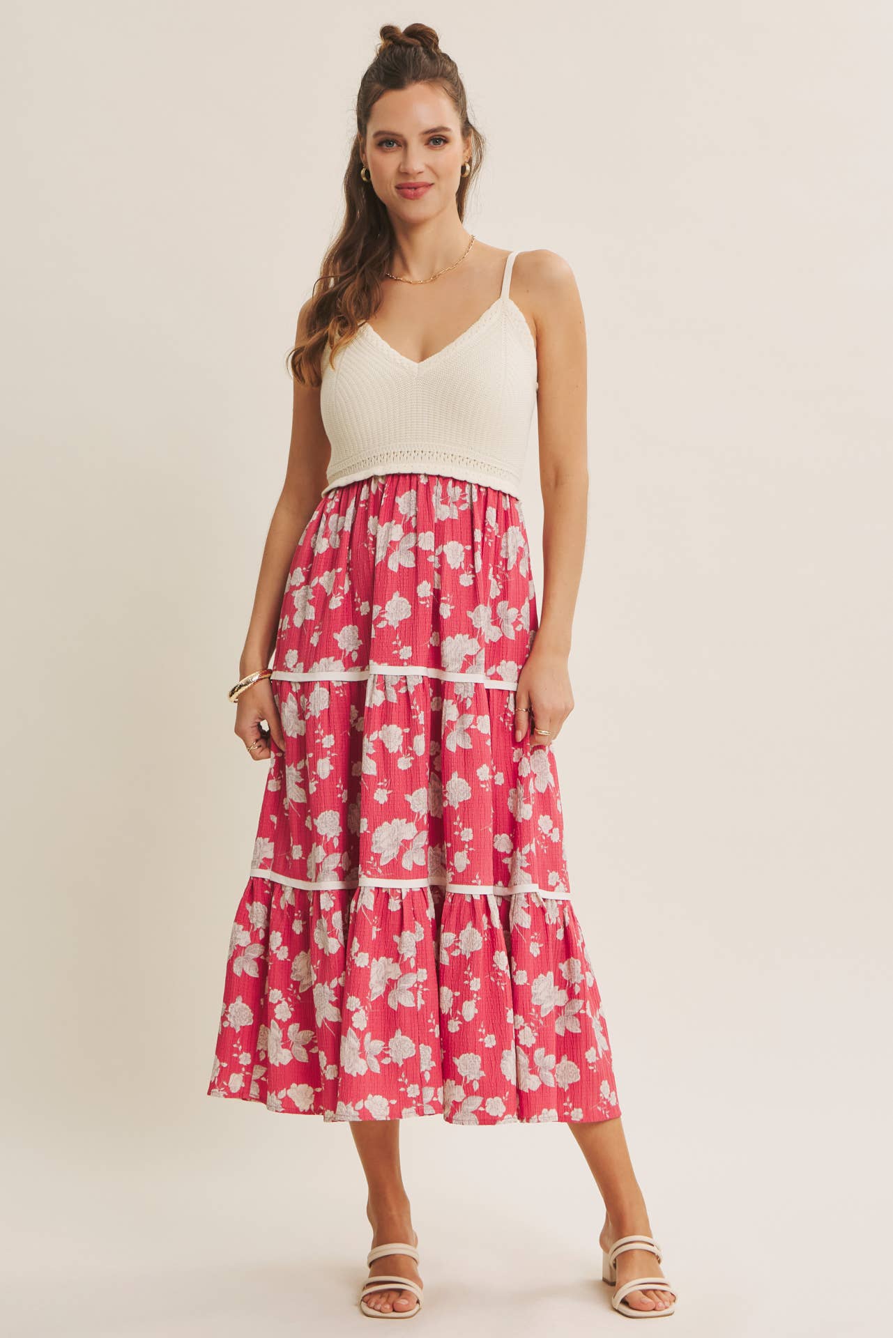 FLOWY FLORAL MIDI DRESS