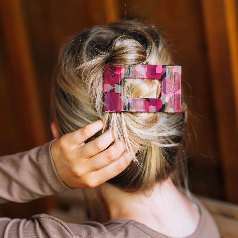 Garden Glam Medium Flat Rectangle Hair Clip