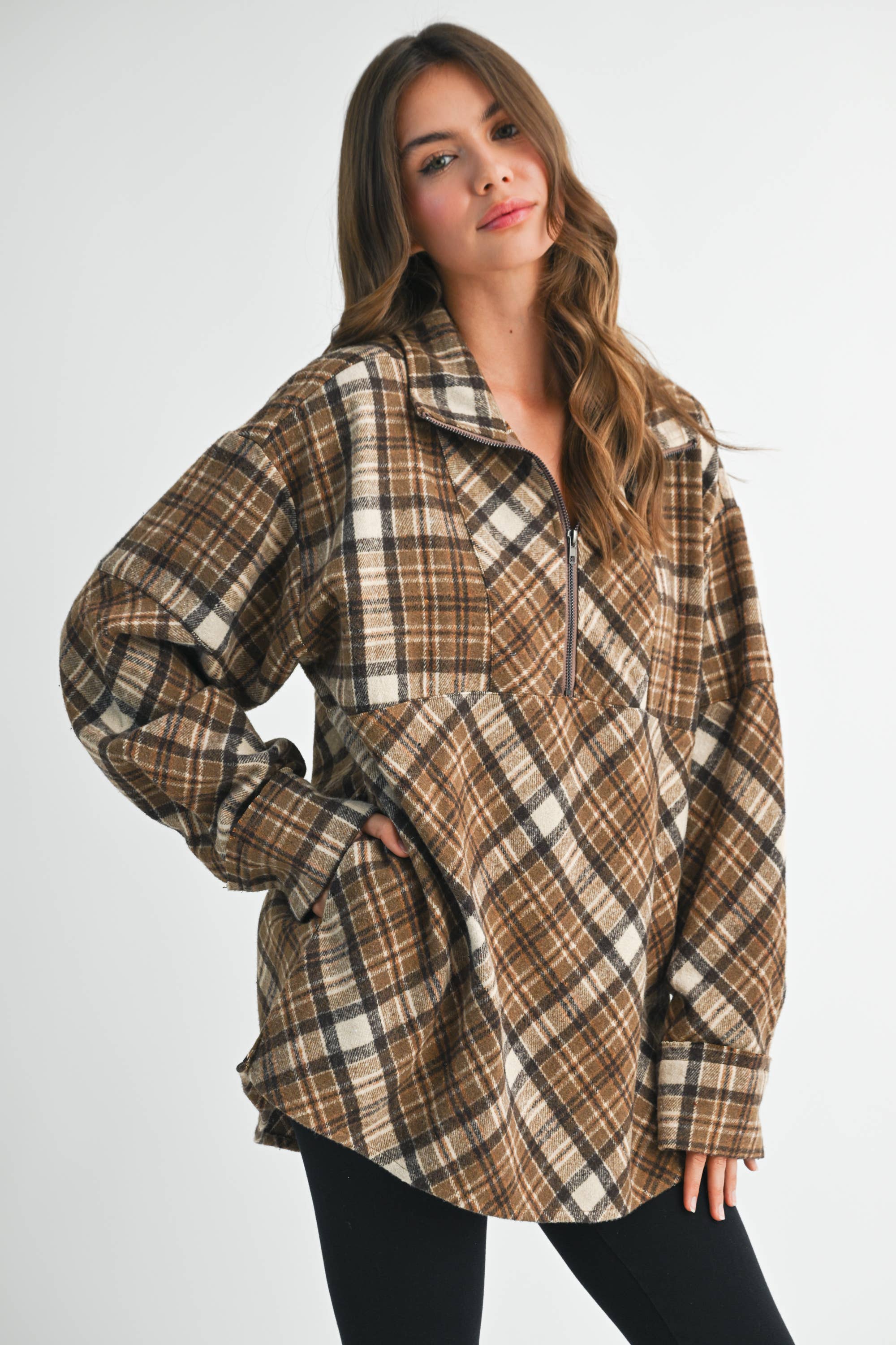 Mya Plaid Pullover