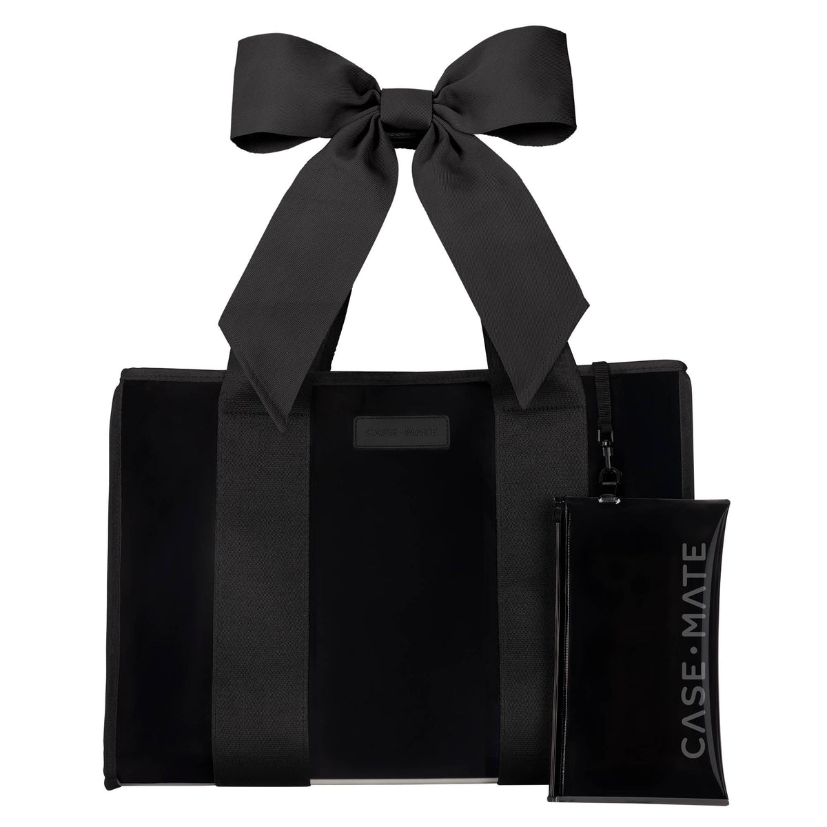 Case-Mate Midnight Black Bow Jelly Tote Bag (Classic)