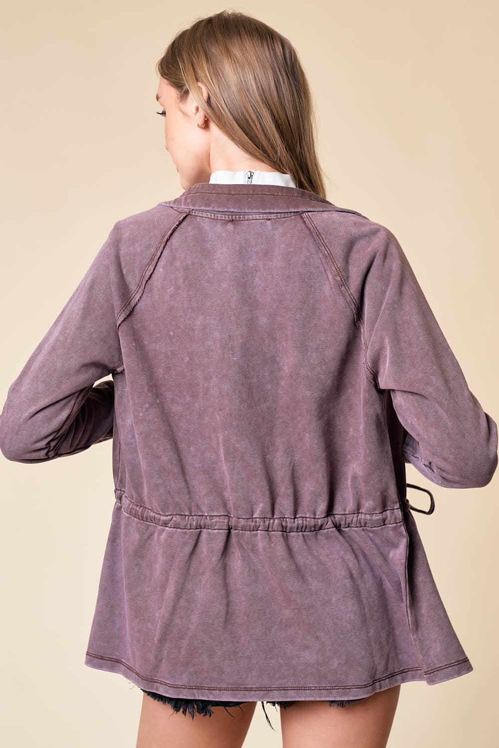 Zip-up Front Knit Jacket