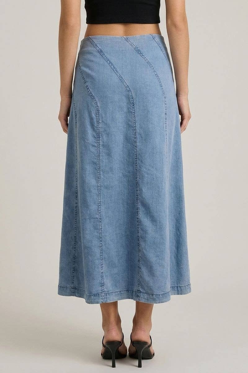 DENIM MIDI SKIRT