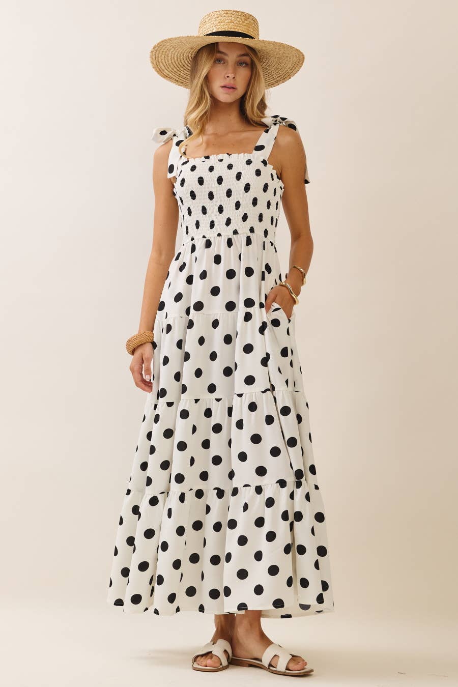 Polka Dot Midi Dress