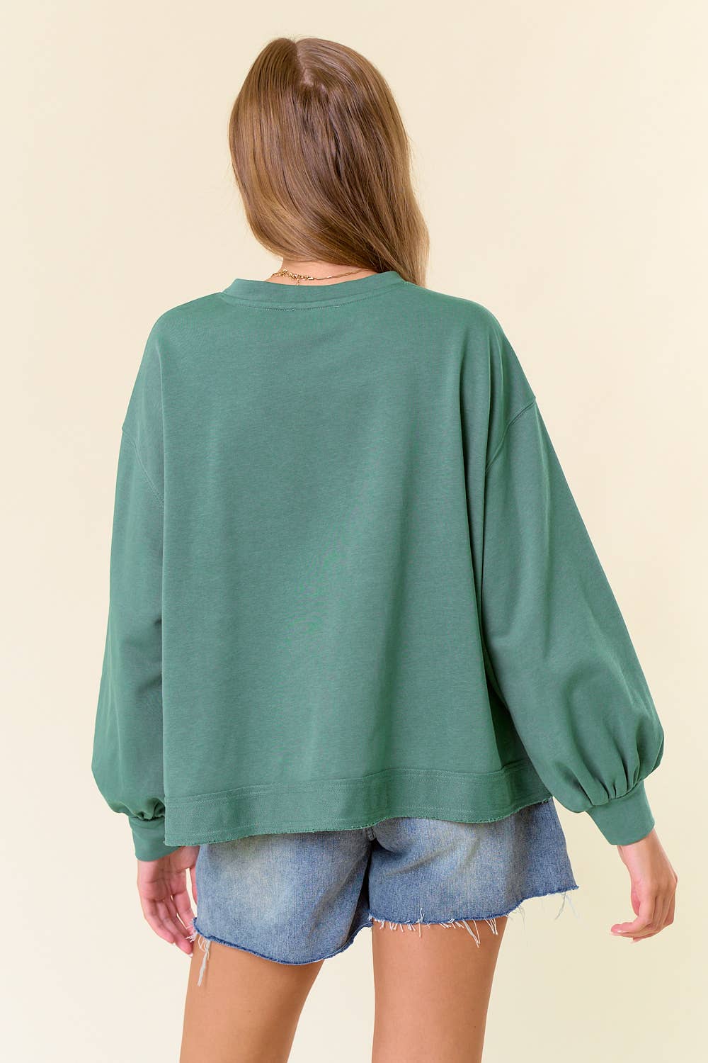 Puff Sleeve Over-Sized Sweatshirt