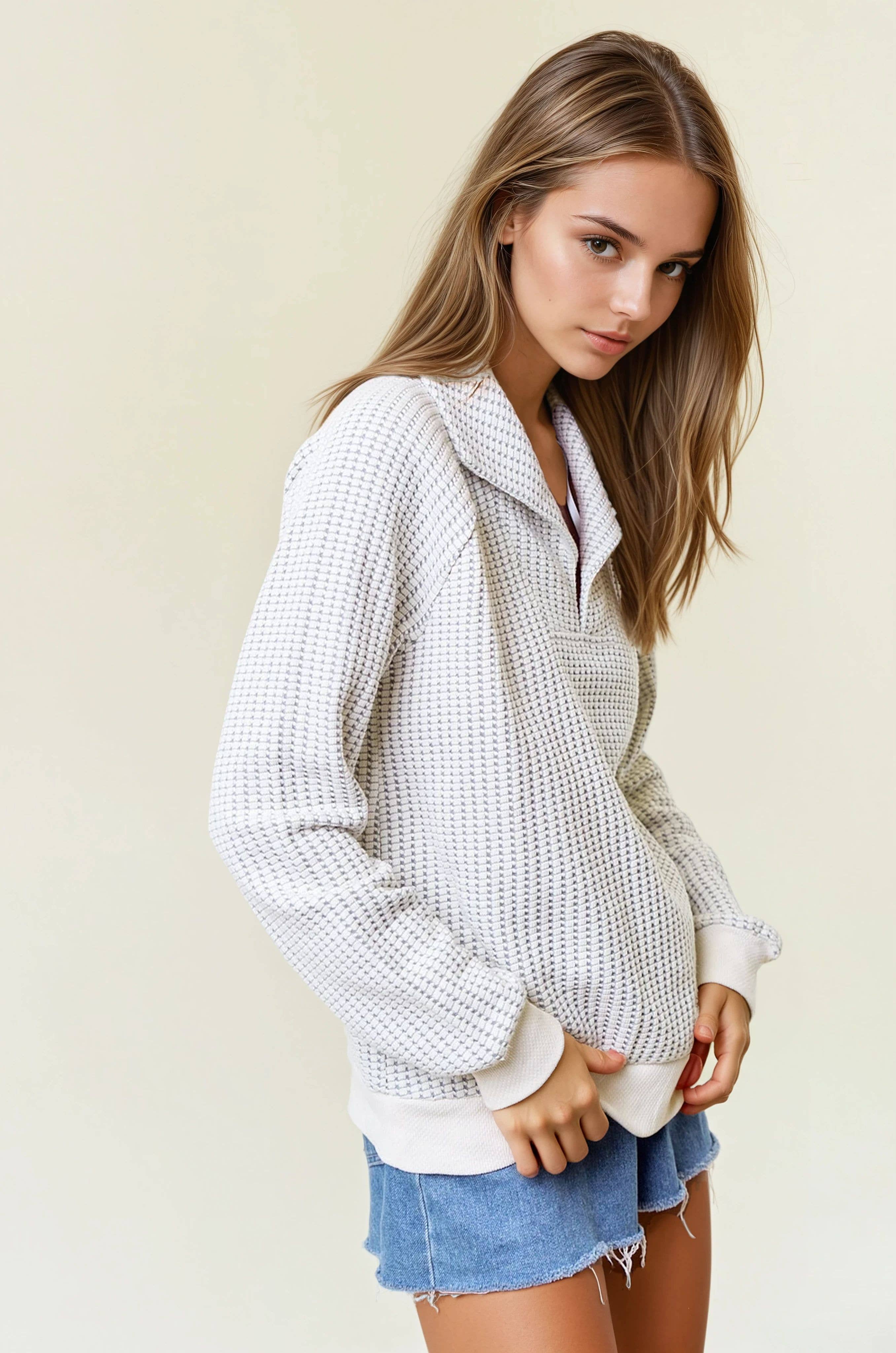 Two-Tone Oversized Sweatshirt