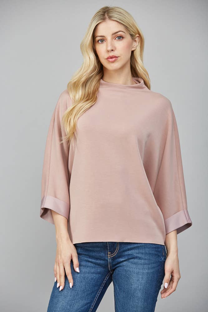 MODAL BLEND MOCK NECK